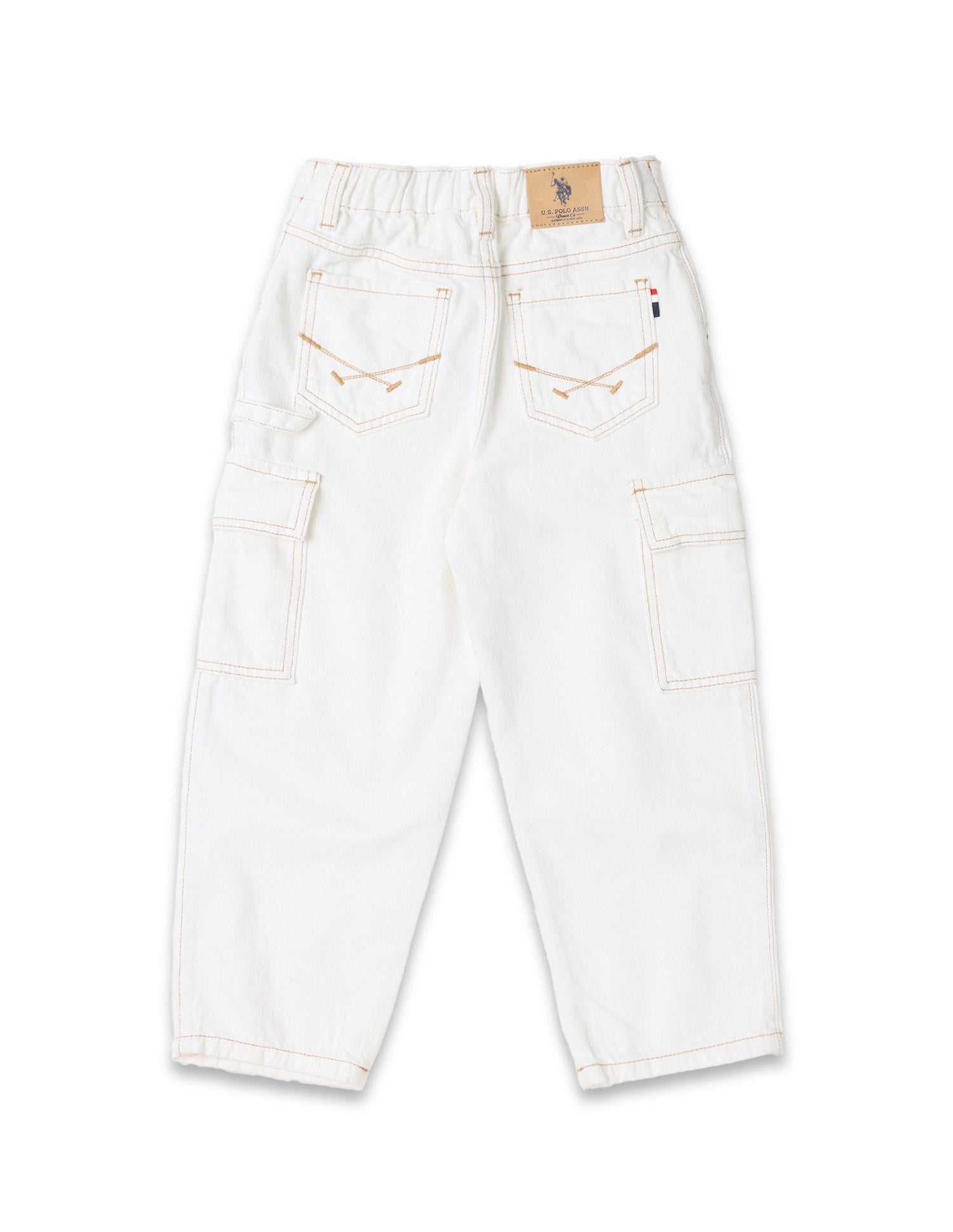 Boys Mid Rise Baggy Fit Jeans White - U.S. POLO ASSN. | Large