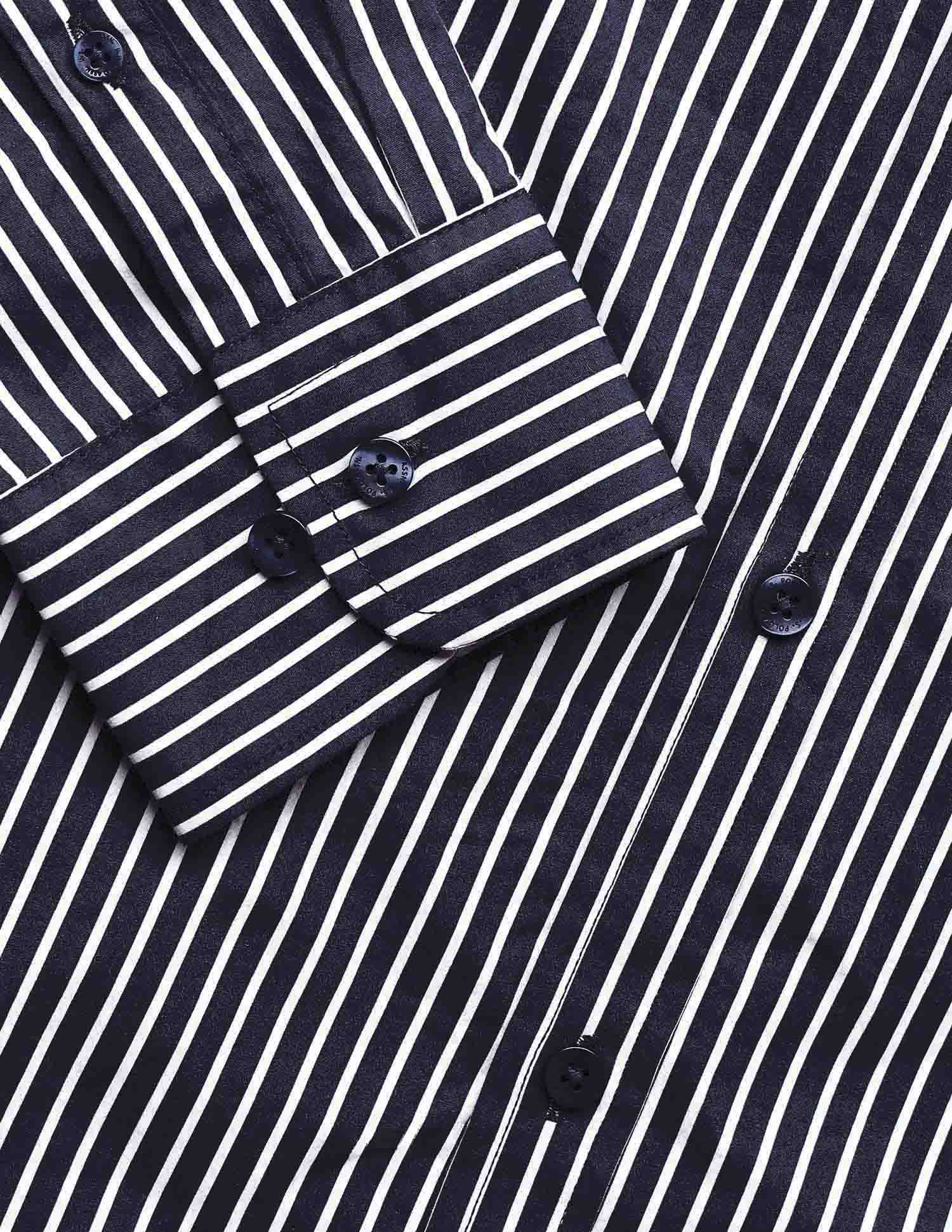 Vertical Striped Tailored Fit Shirt Navy - U.S. POLO ASSN. | Large