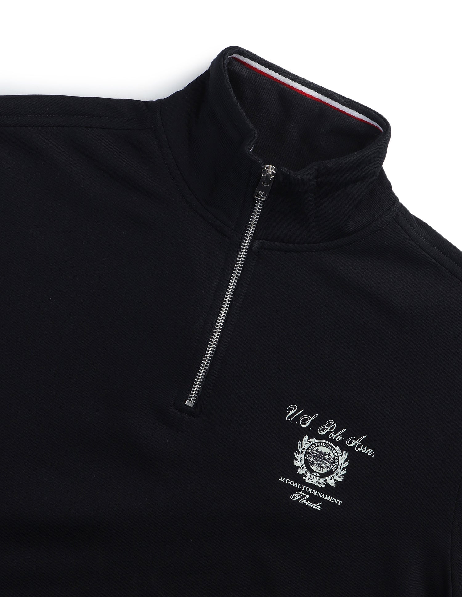 Solid Zipper Sweatshirt Navy - U.S. Polo Assn. India | Large