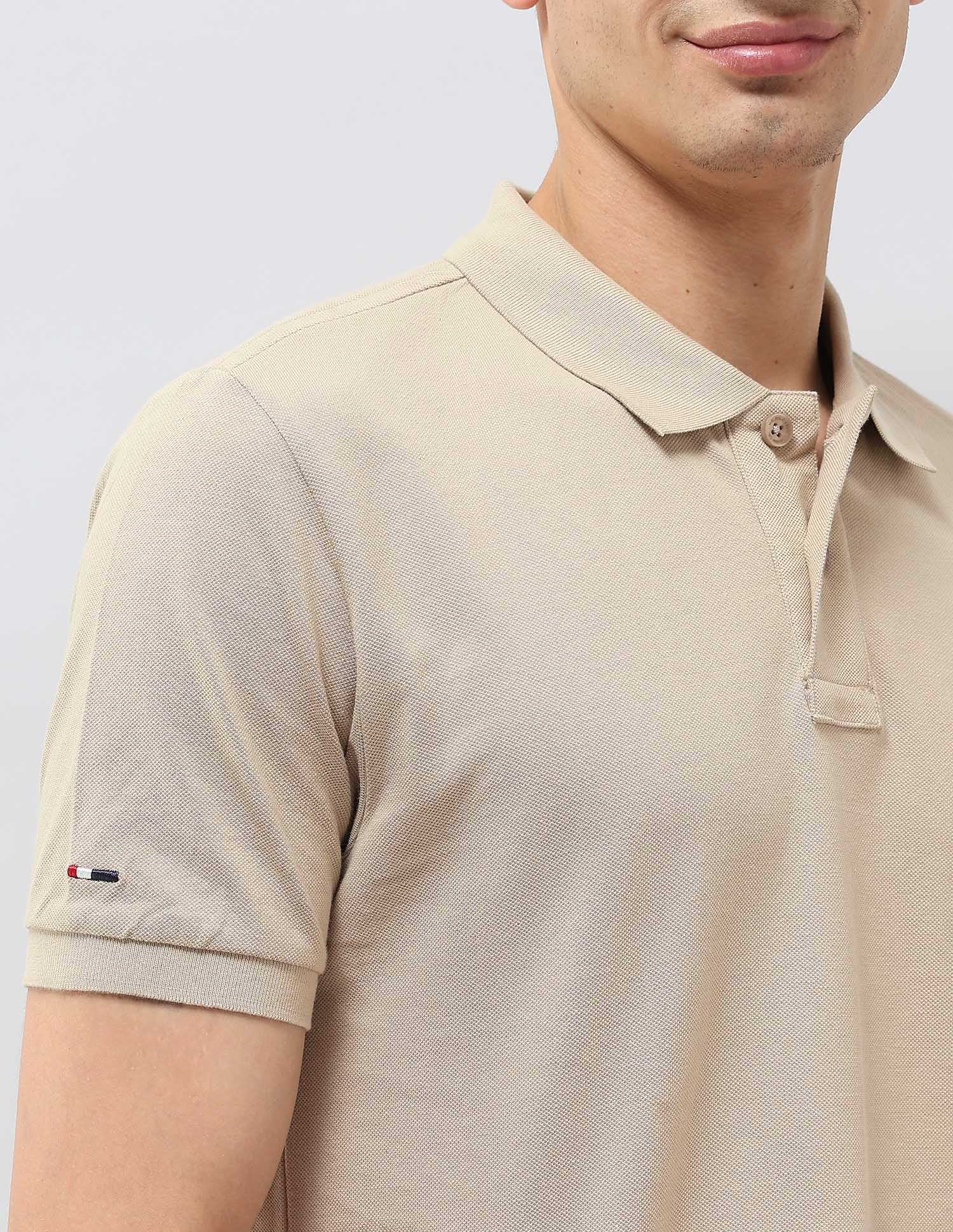 Solid Muscle Fit Polo Shirt Stone - U.S. POLO ASSN. | Large