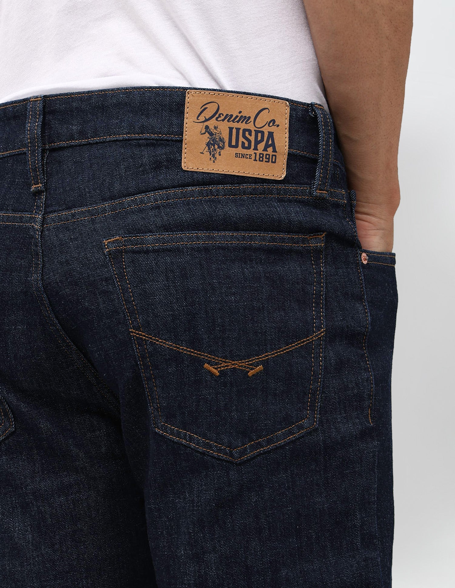 Brandon Slim Tapered Fit Blue Jeans Indigo - U.S. POLO ASSN. | Large