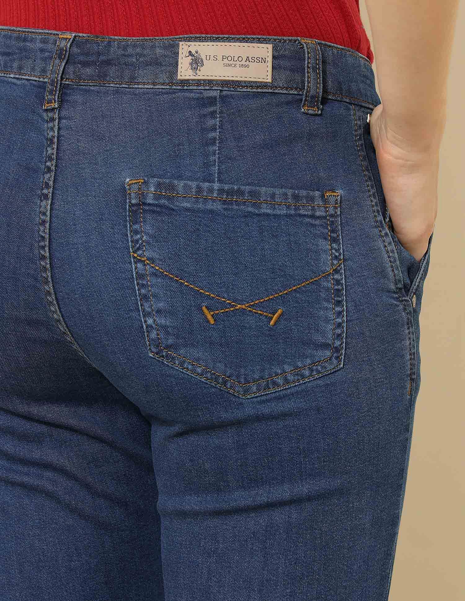 Mid Rise Bootcut Jeans Blue - U.S. POLO ASSN. | Large