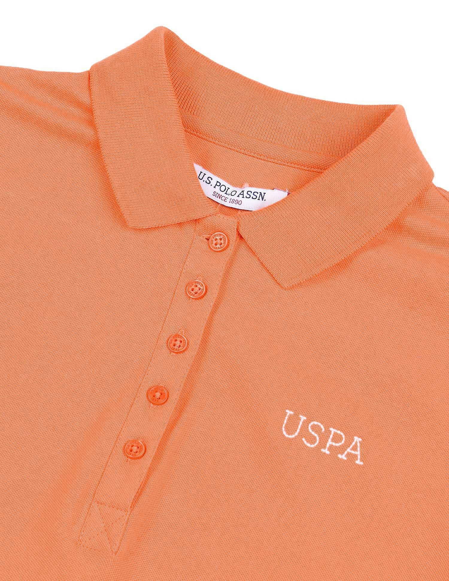 Regular Fit Solid Polo Shirt Light Orange - U.S. POLO ASSN. | Large