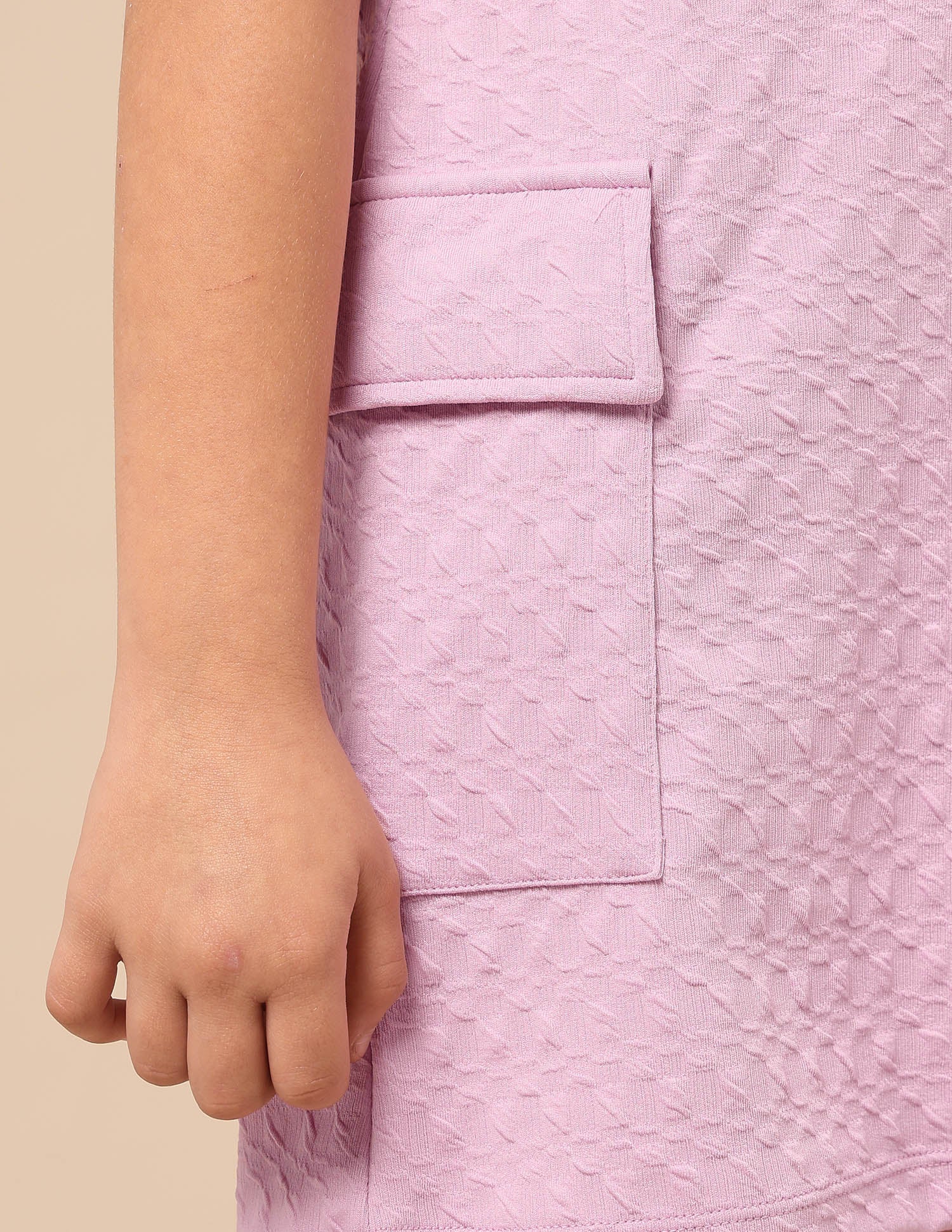 Girls Textured T-Shirt Dress Light Pink - U.S. POLO ASSN. | Large