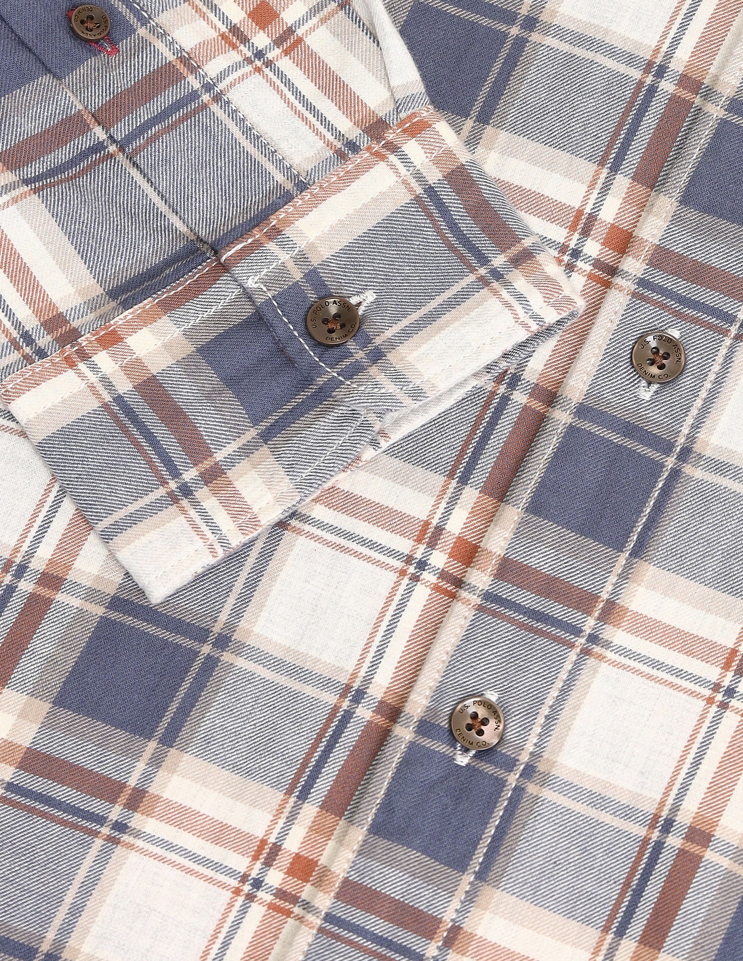 Tartan Check Regular Fit Shirt Brown - U.S. Polo Assn. India | Large
