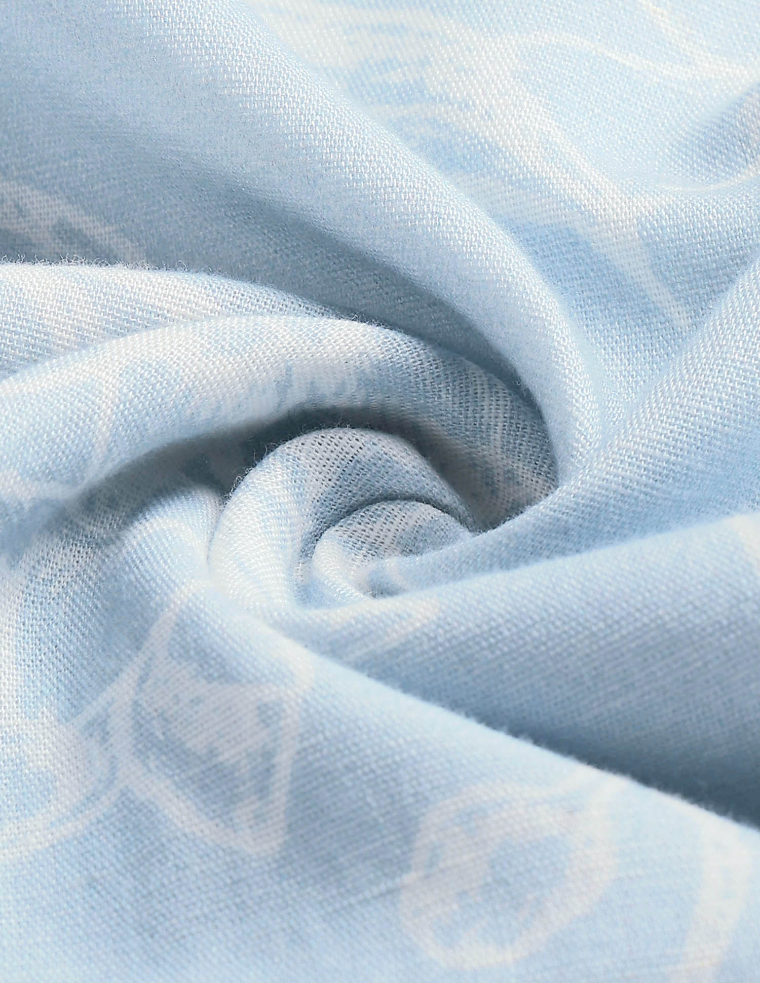 Floral Printed Regular Fit Shirt Light Blue - U.S. Polo Assn. India | Large