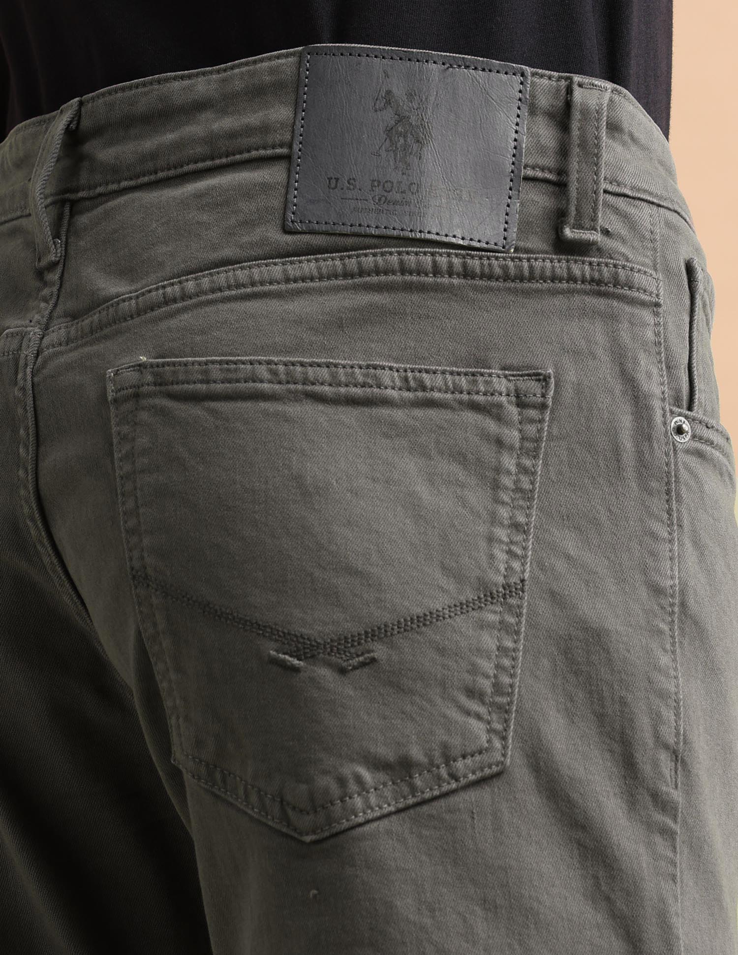 Brandon Slim Tapered Fit Green Jeans Green - U.S. POLO ASSN. | Large