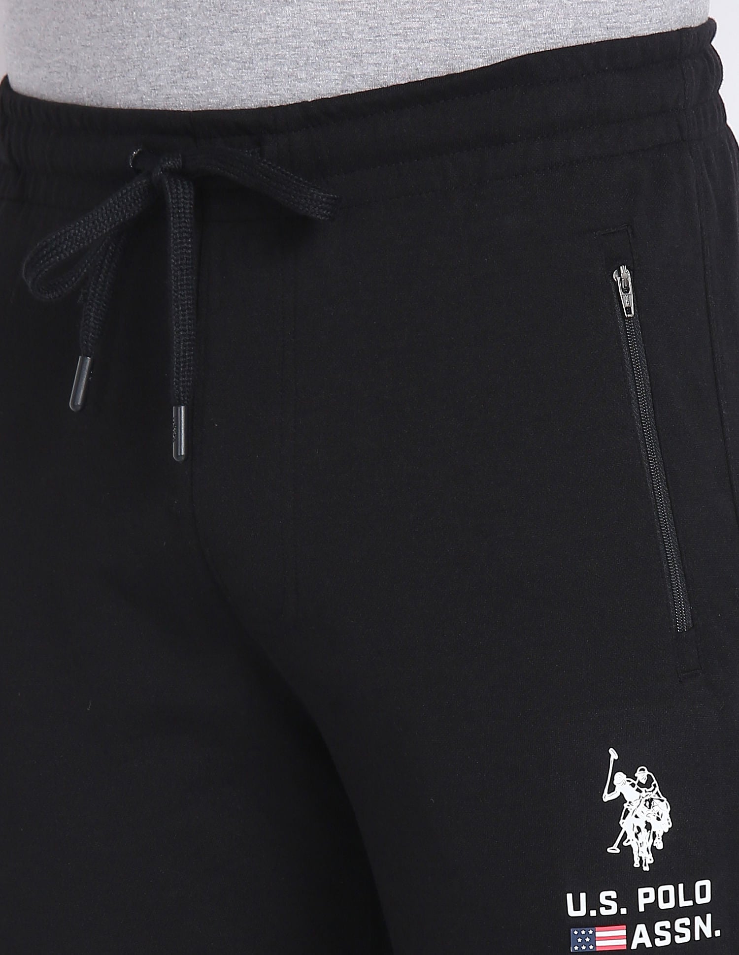 Solid LR006 Lounge Track Pants - Pack Of 1 Black - U.S. POLO ASSN. | Large