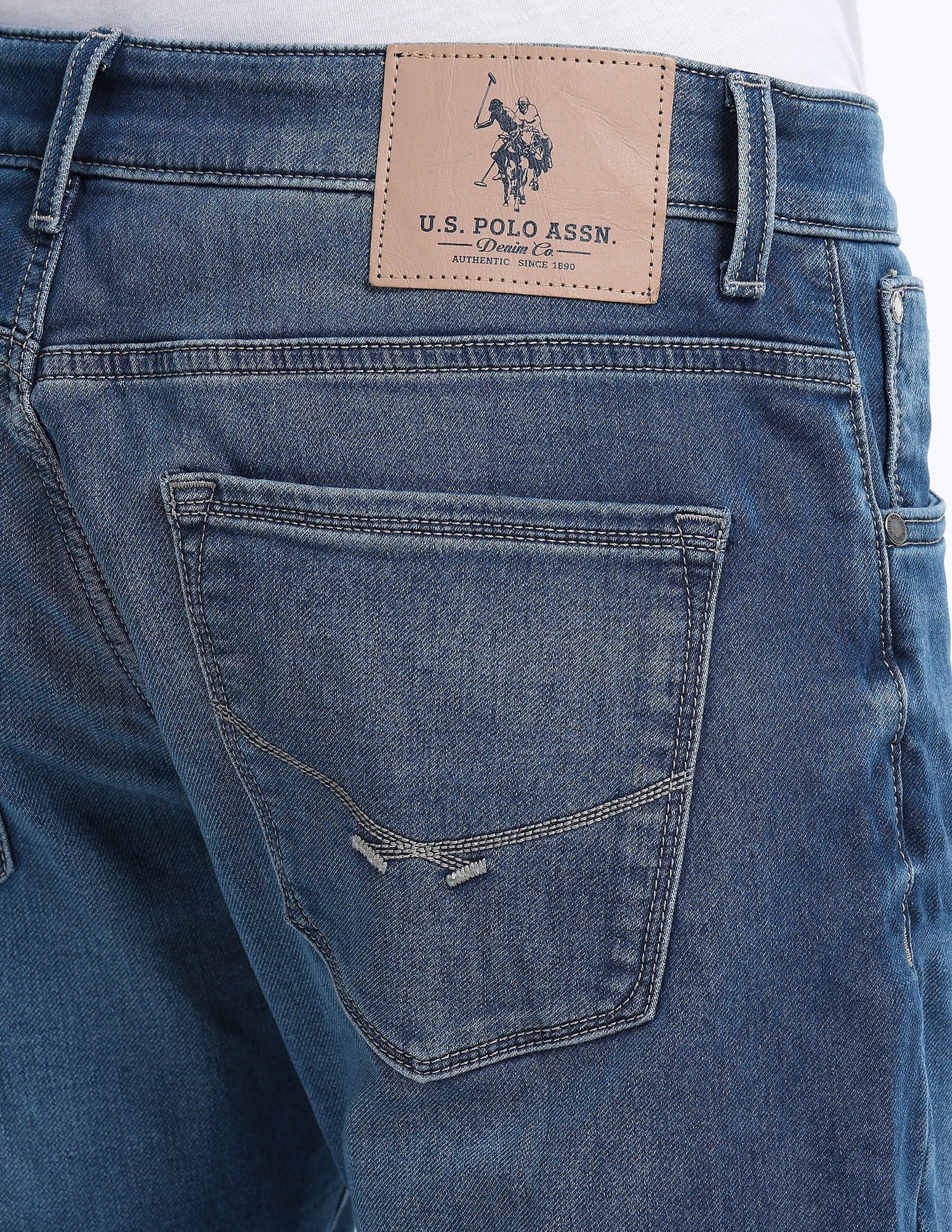 Henry Tapered Cropped Fit Blue Jeans Dark-Blue - U.S. Polo Assn. India | Large