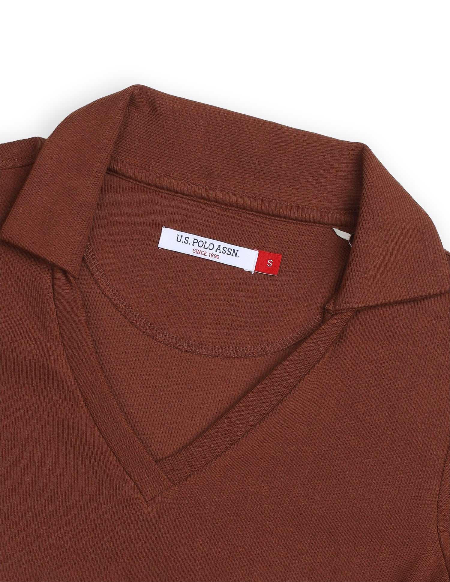 Solid Regular Fit Top Brown - U.S. Polo Assn. India | Large