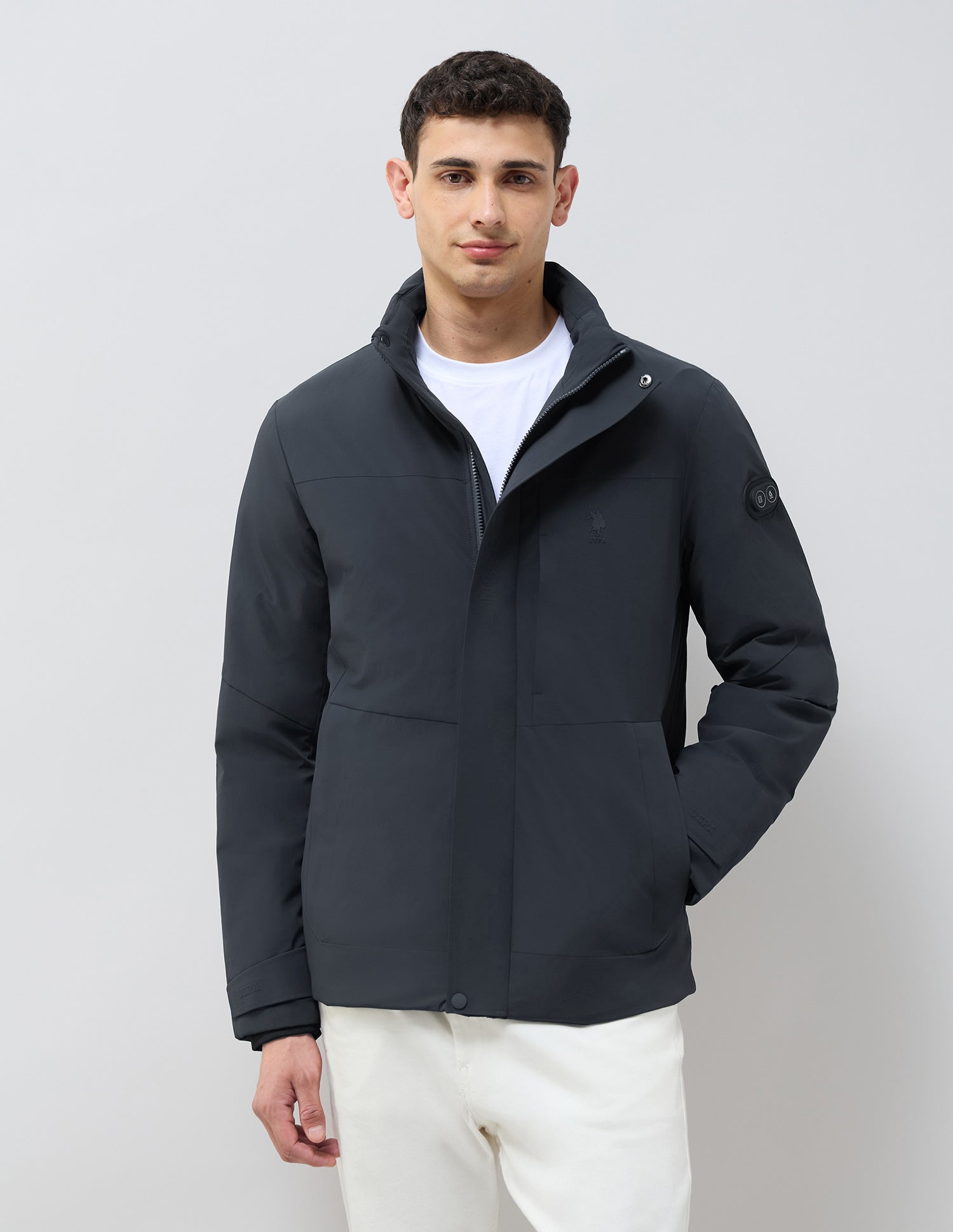 Regular Fit Solid Jacket Navy - U.S. POLO ASSN. | Large