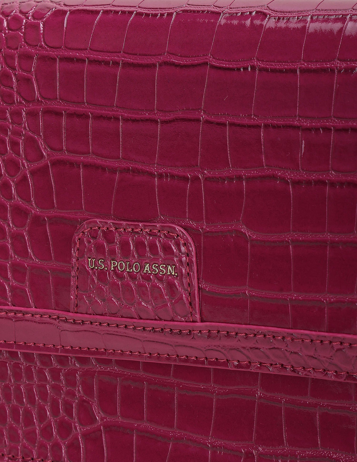 City Girl Textured Sling Bag Magenta - U.S. POLO ASSN. | Large