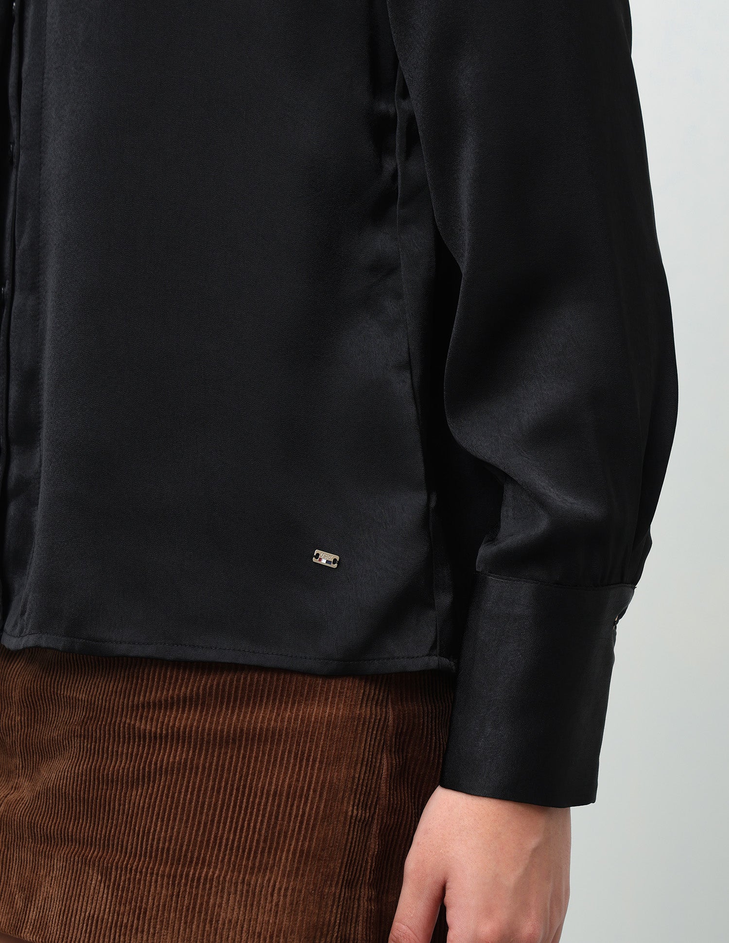 Solid Relaxed Fit Shirt Black - U.S. Polo Assn. India | Large