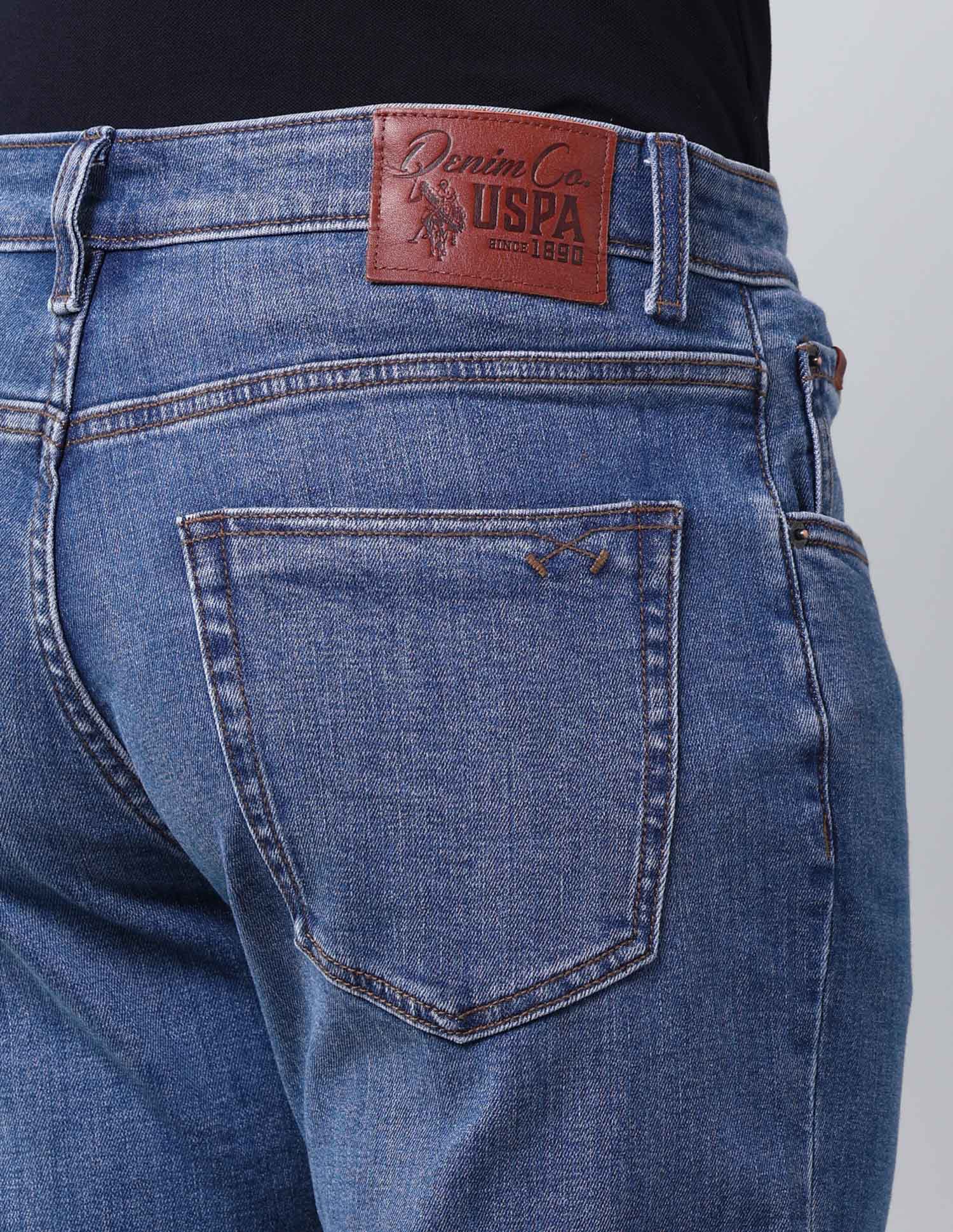 Mid Rise Harold Slim Straight Fit Jeans Blue - U.S. POLO ASSN. | Large