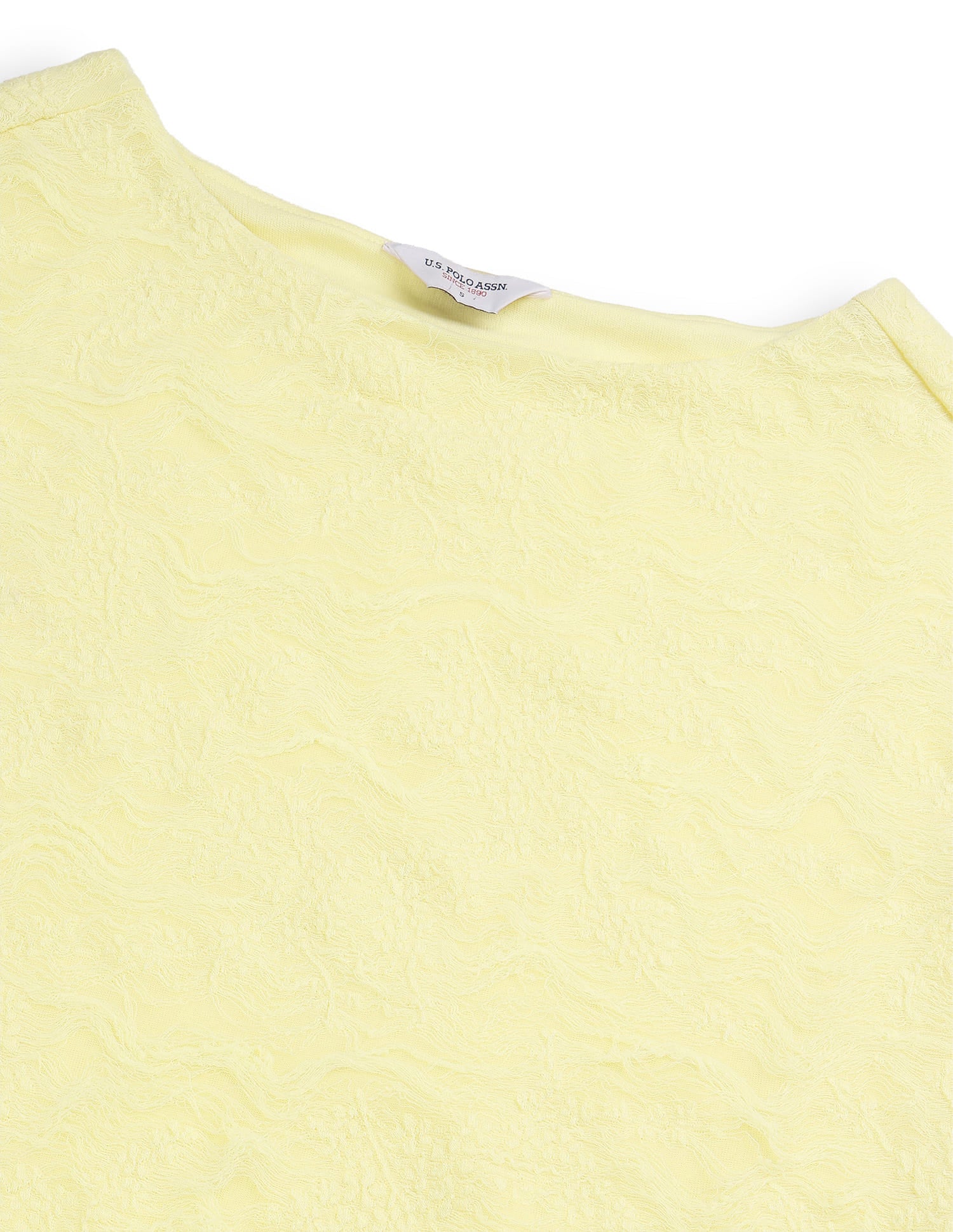 Floral Textured Dress Yellow - U.S. Polo Assn. India | Large