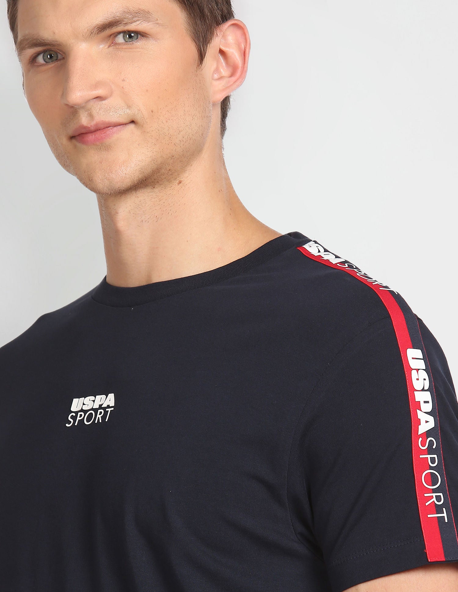 Brand Taped Solid T-Shirt Navy - U.S. POLO ASSN. | Large