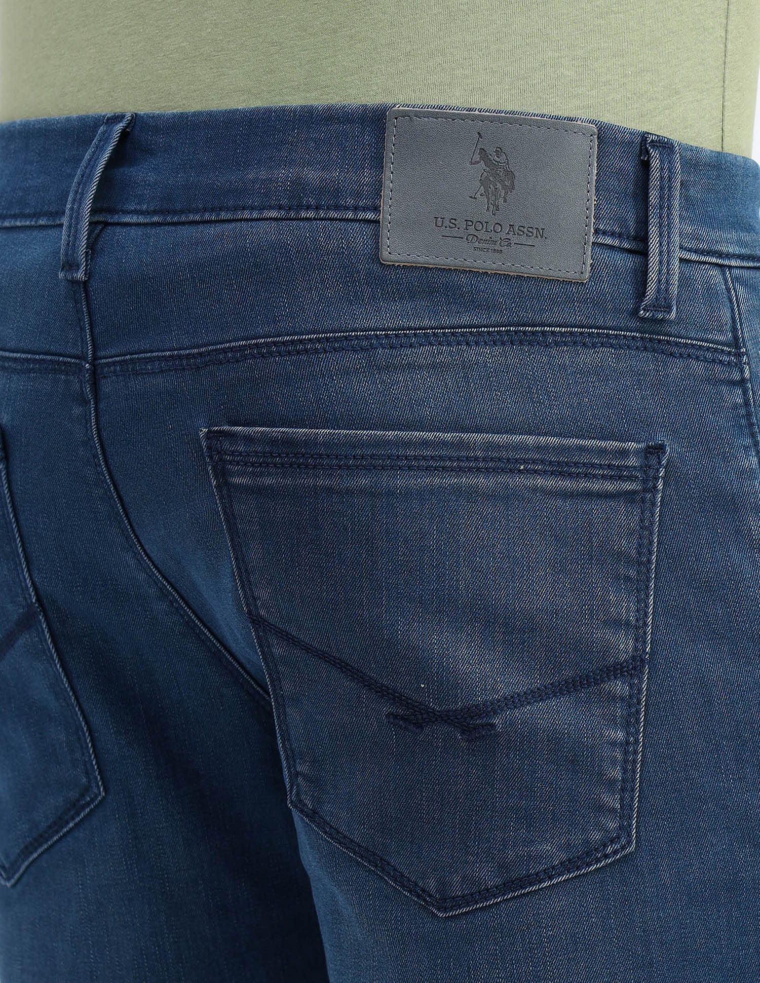 Brandon Slim Tapered Fit Blue Jeans Blue - U.S. Polo Assn. India | Large