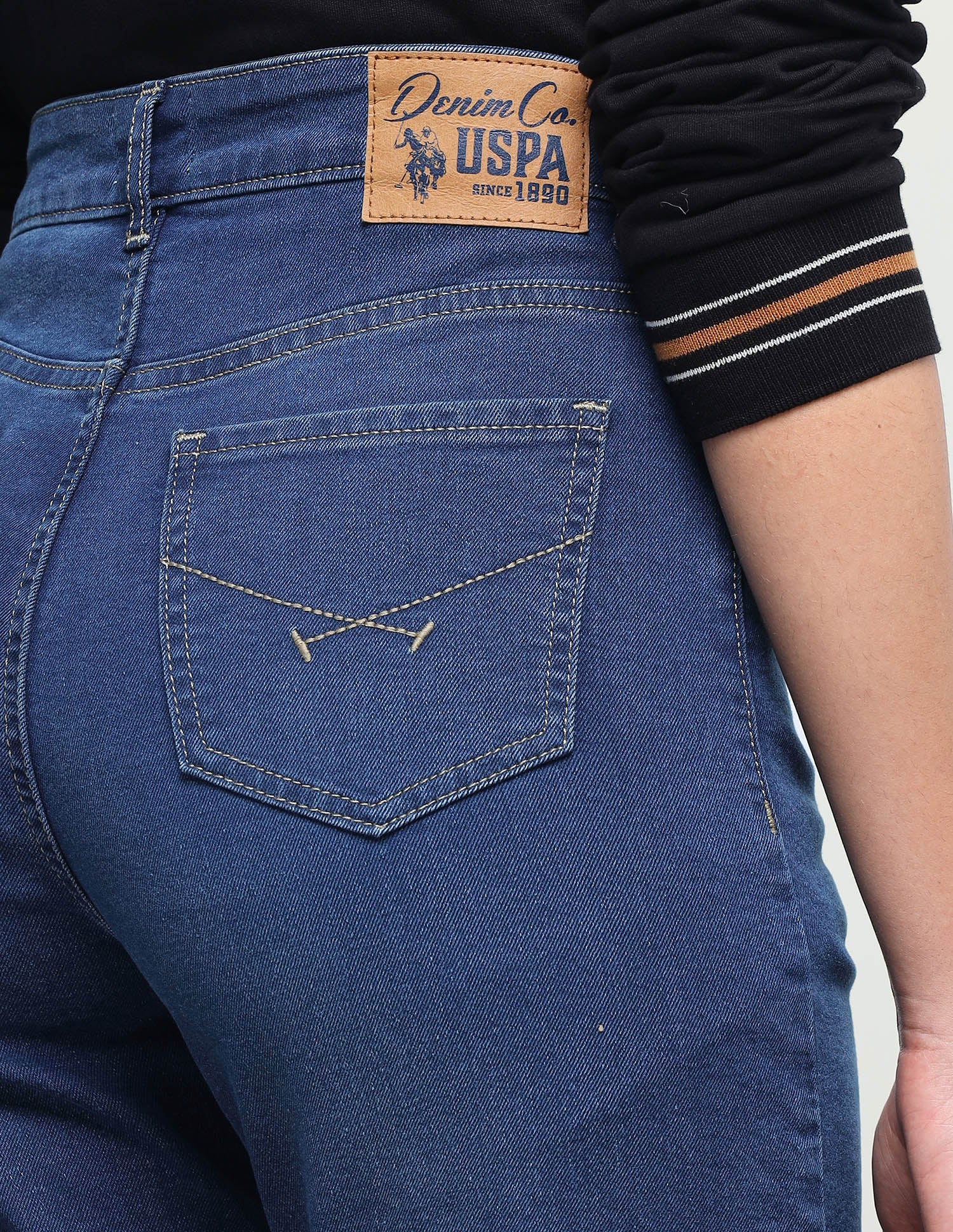 Straight Fit Blue Jeans Dark Blue - U.S. Polo Assn. India | Large