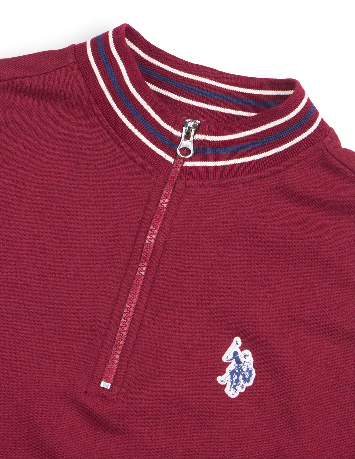 Typographic Applique Relaxed Fit Sweatshirt Red - U.S. Polo Assn. India | Large