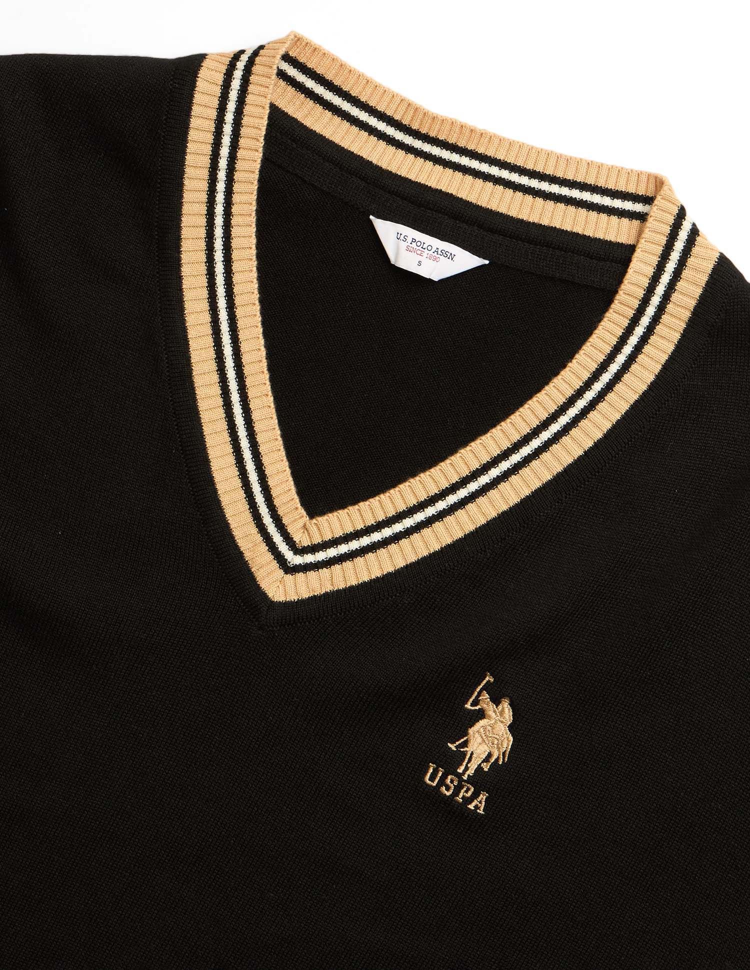 Relaxed Fit Solid Sweater Black - U.S. POLO ASSN. | Large