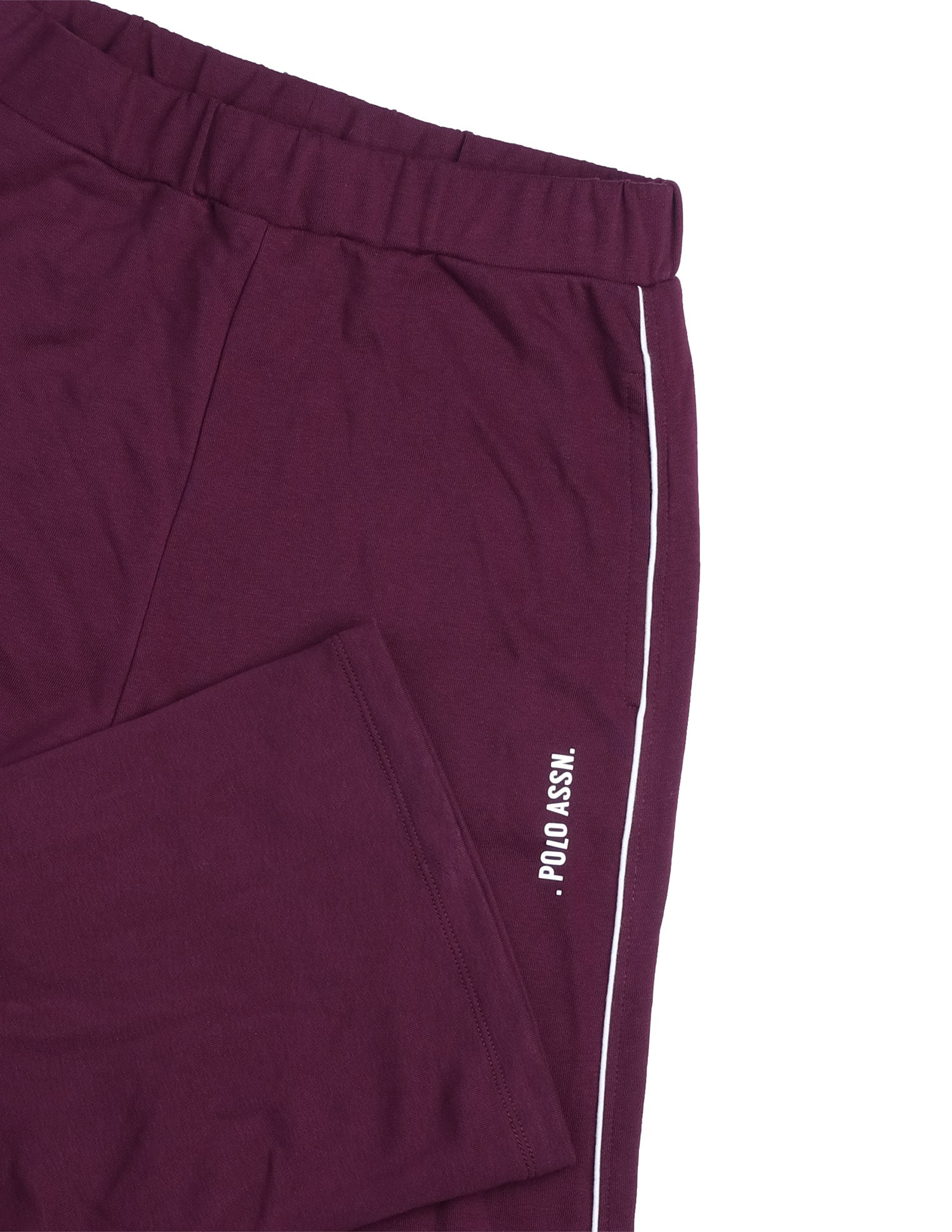 High Rise Straight Fit Trousers Wine - U.S. Polo Assn. India | Large