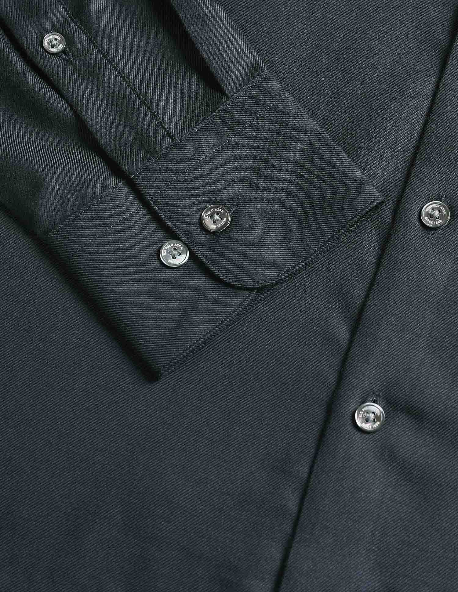 Pacho X Twill Tailored Fit Shirt Navy - U.S. Polo Assn. India | Large