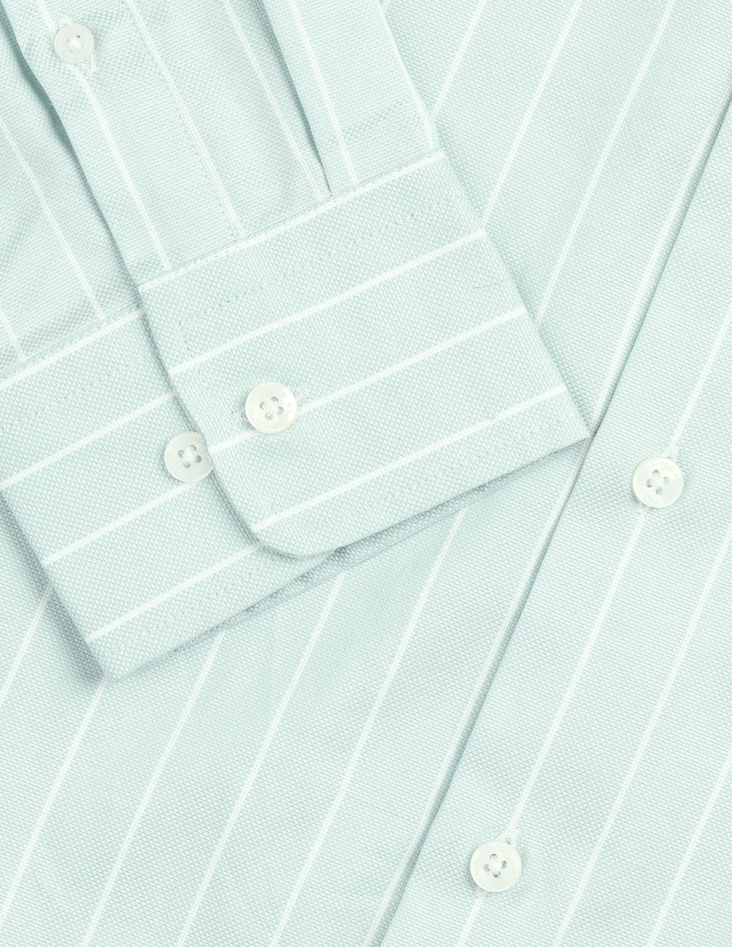 Vertical Striped Tailored Fit Shirt Light Green - U.S. Polo Assn. India | Large
