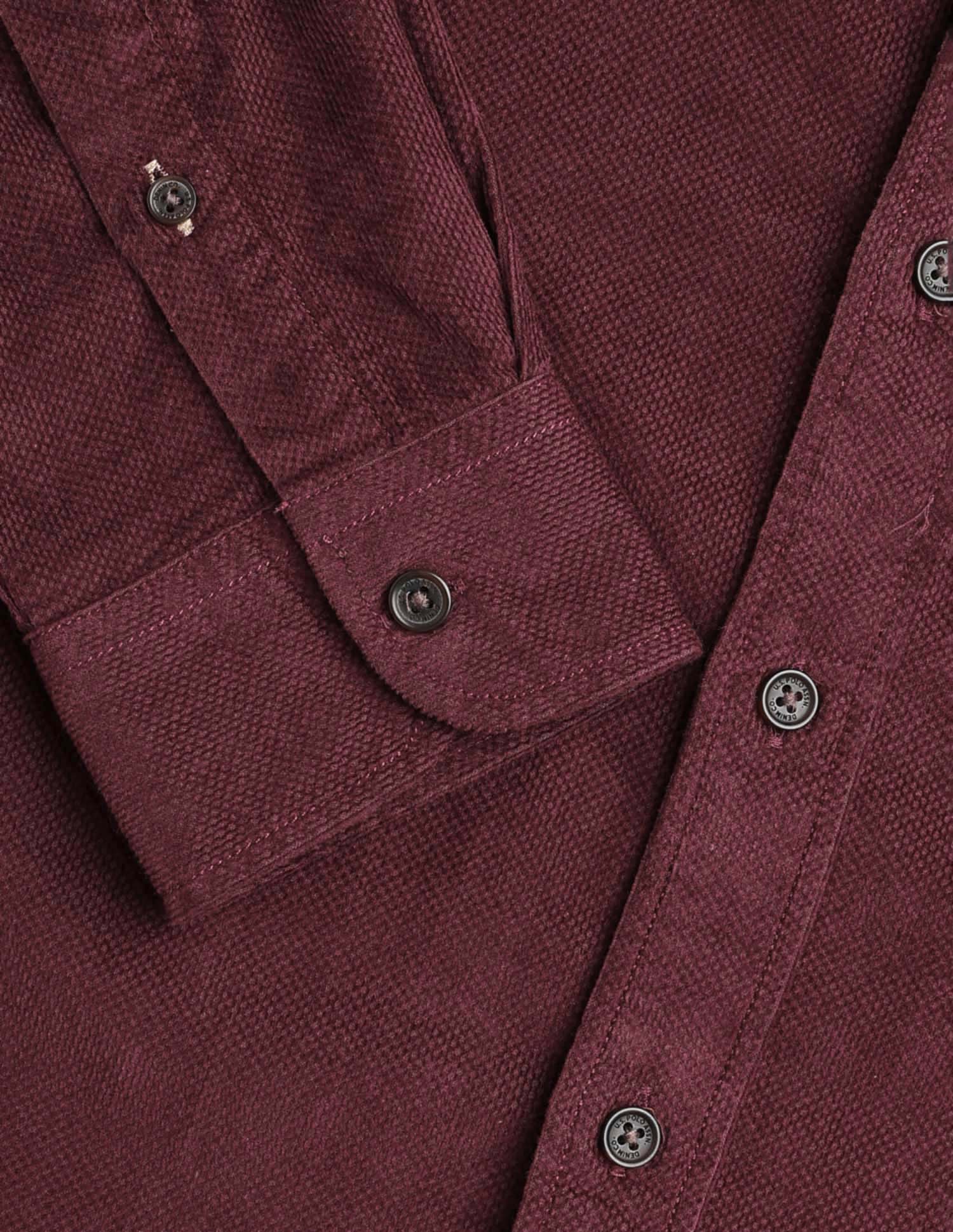Corduroy Regular Fit Shirt Maroon - U.S. POLO ASSN. | Large
