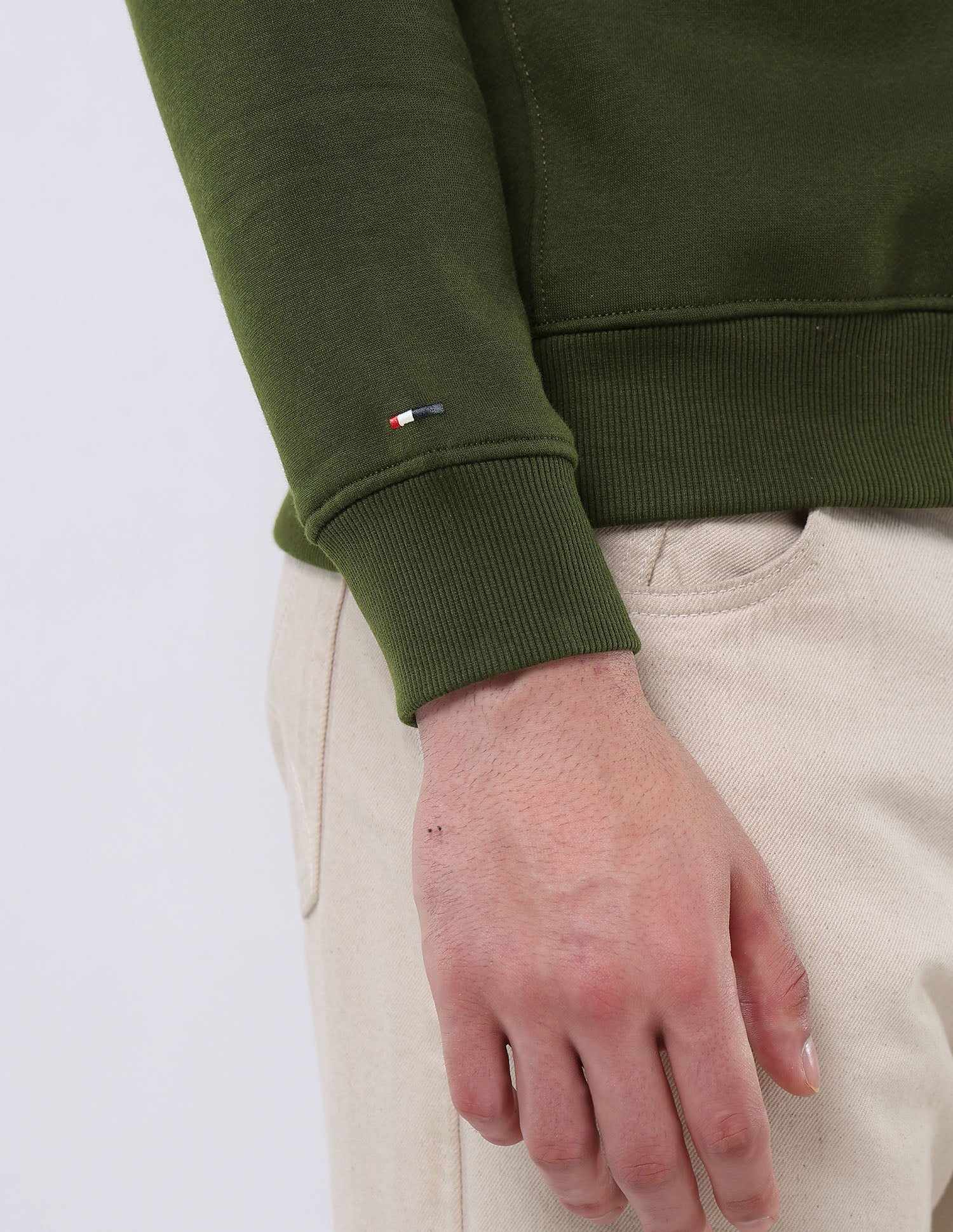 Brand Printed Regular Fit Sweatshirt Olive - U.S. POLO ASSN. | Large