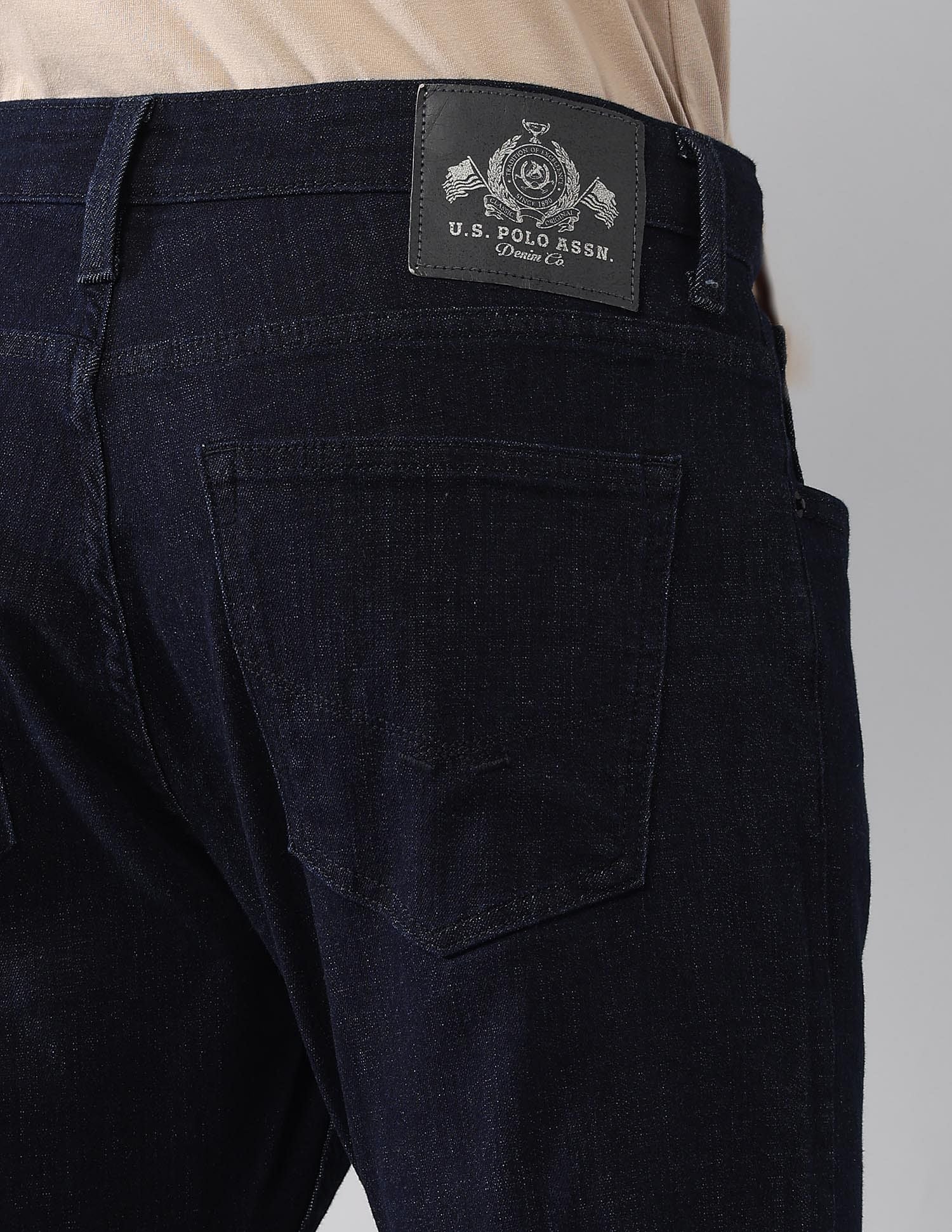 Henry Skinny Cropped Fit Blue Jeans Blue - U.S. POLO ASSN. | Large