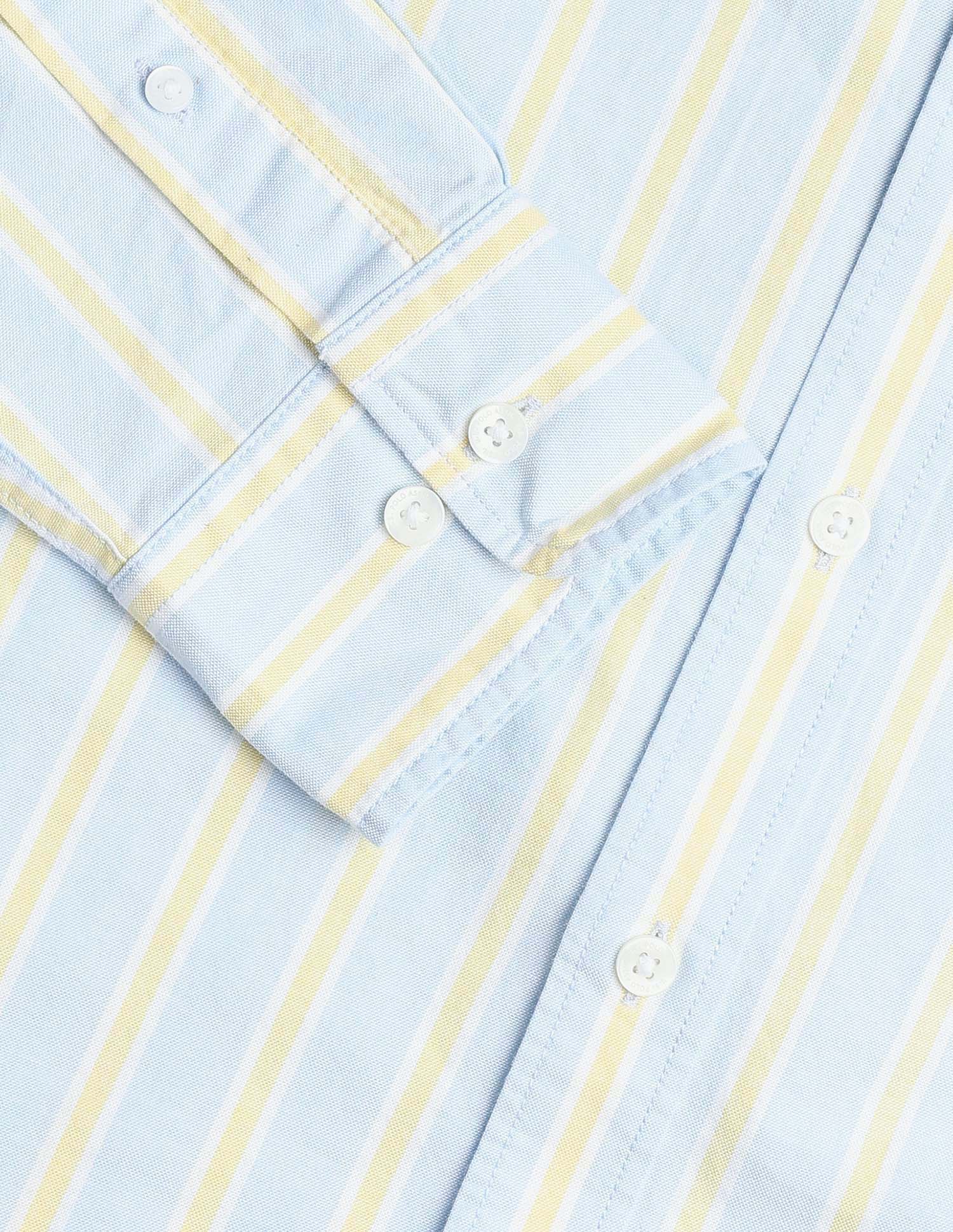 Vertical Striped Tailored Fit Shirt Light Blue - U.S. Polo Assn. India | Large