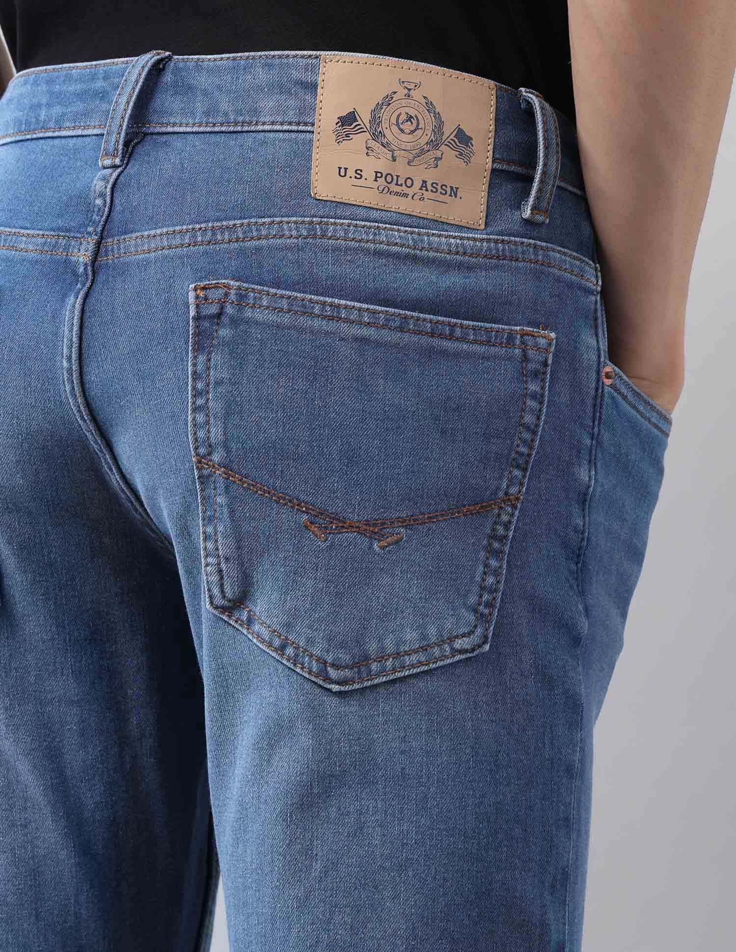 Regallo Skinny Fit Blue Jeans Blue - U.S. Polo Assn. India | Large