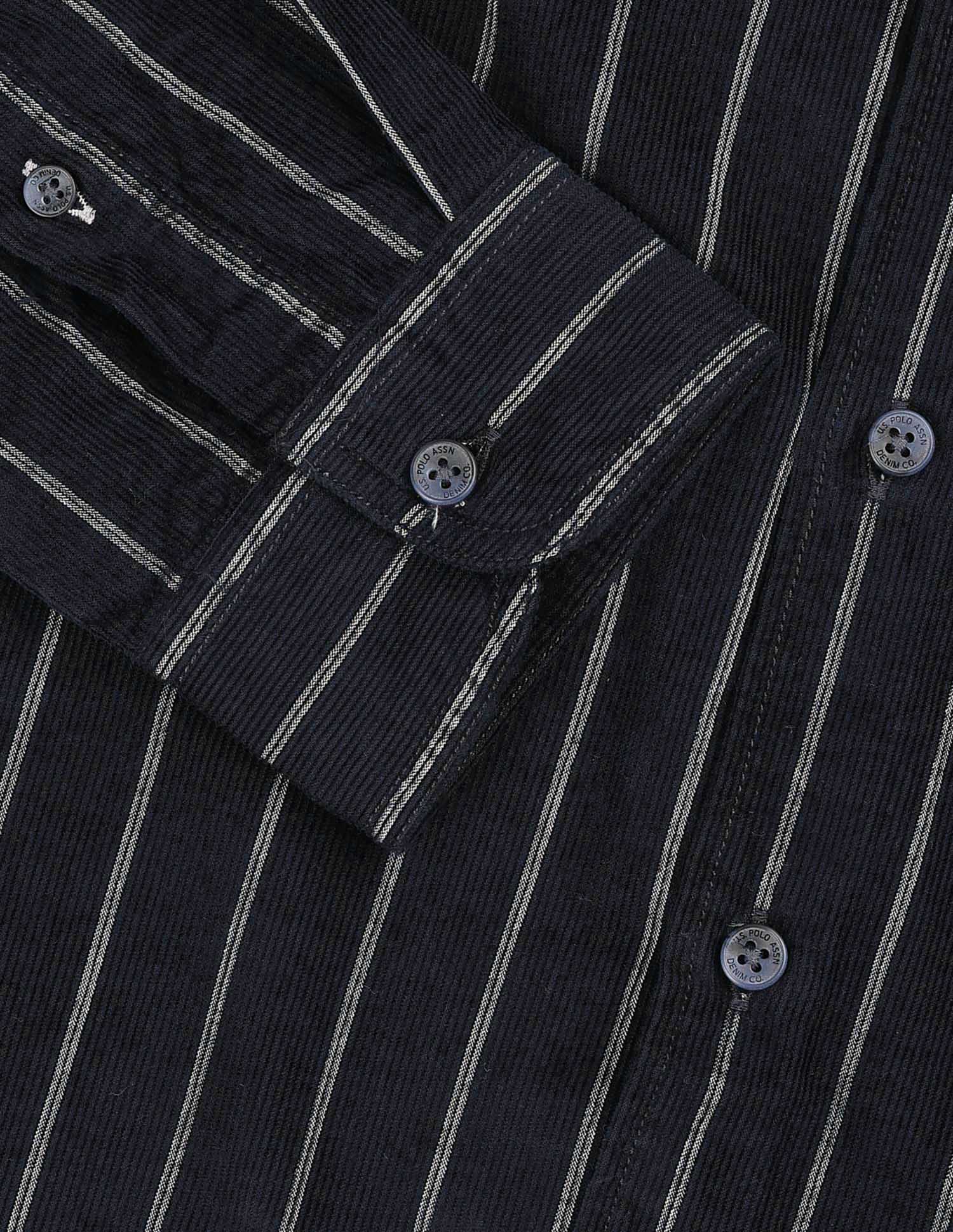 Vertical Striped Slim Fit Shirt Navy - U.S. POLO ASSN. | Large