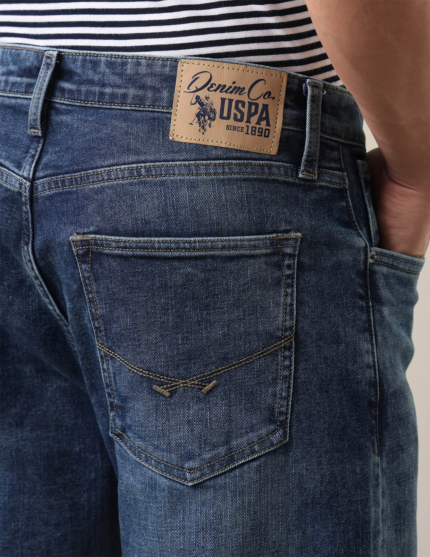 Logan Loose Straight Fit Blue Jeans Indigo - U.S. Polo Assn. India | Large