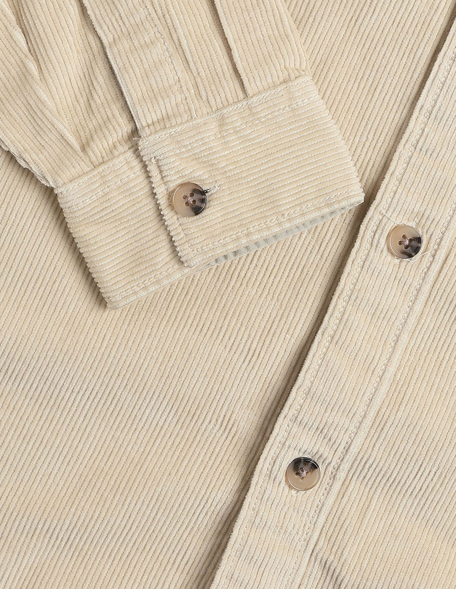 Slim Fit Corduroy Shirt Beige - U.S. Polo Assn. India | Large
