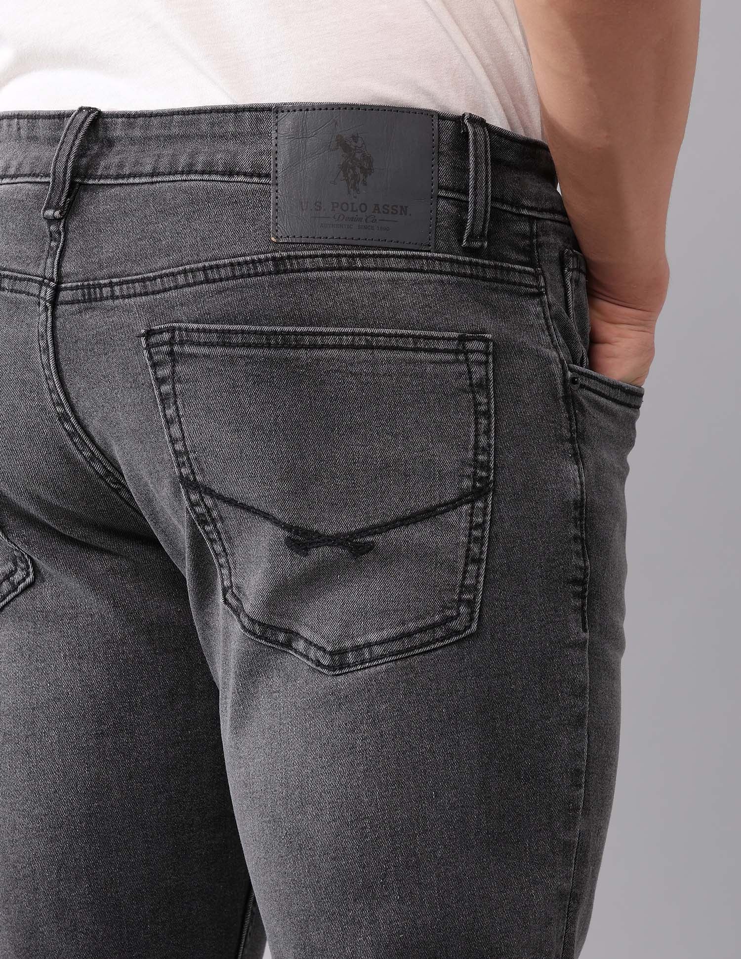 Brandon Slim Tapered Fit Black Jeans Black - U.S. POLO ASSN. | Large