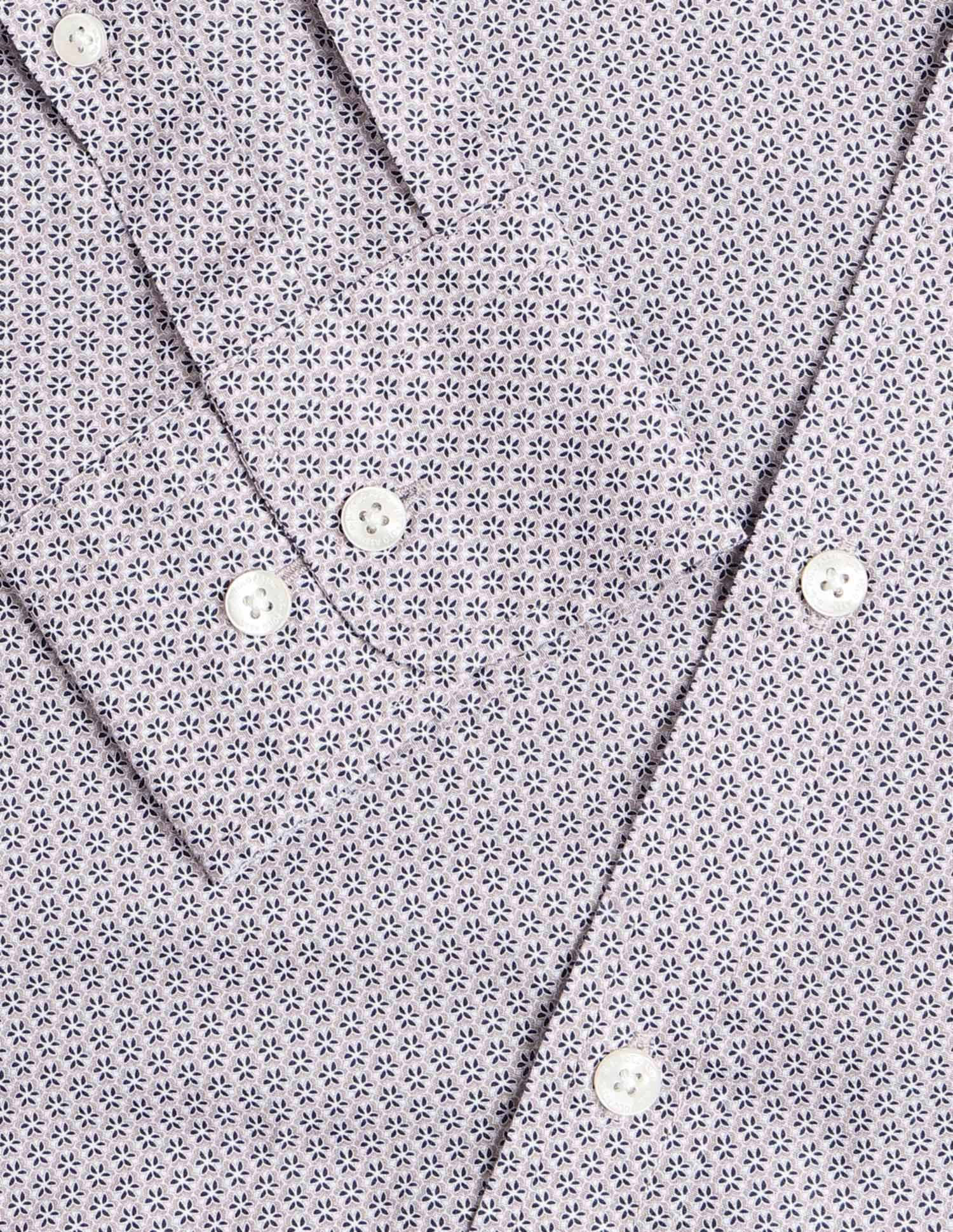 Floral Printed Tailored Fit Shirt Light Khaki - U.S. POLO ASSN. | Large