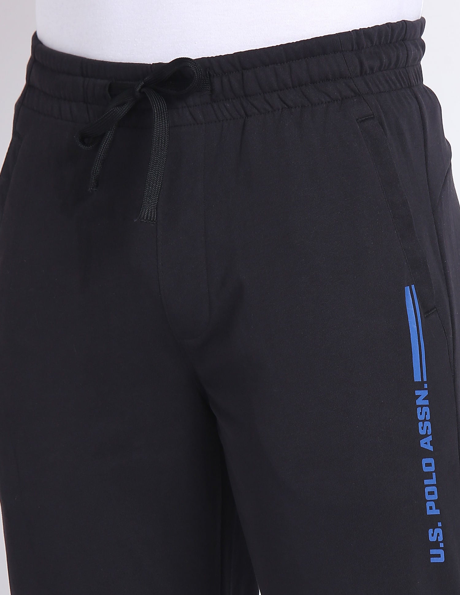 Mid Rise LR004 Lounge Track Pants - Pack Of 1 Black - U.S. POLO ASSN. | Large