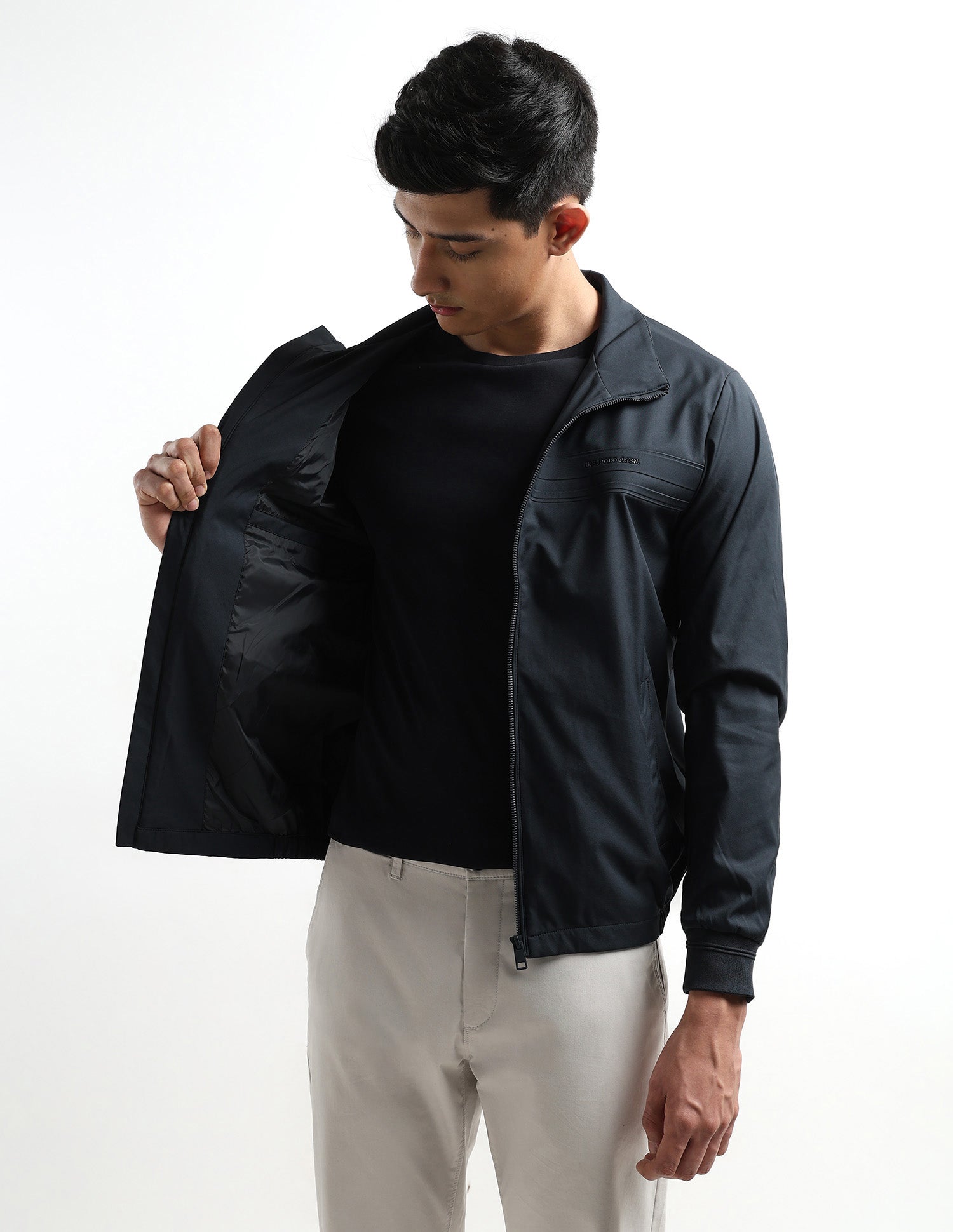 Solid Regular Fit Jacket Navy - U.S. POLO ASSN. | Large