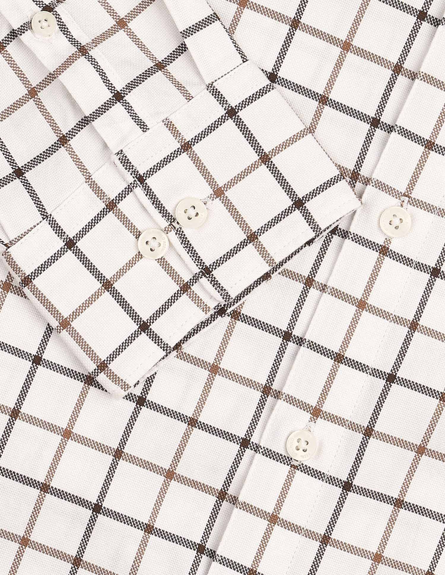 Tailored Fit Graph Checked Shirt Brown - U.S. POLO ASSN. | Large