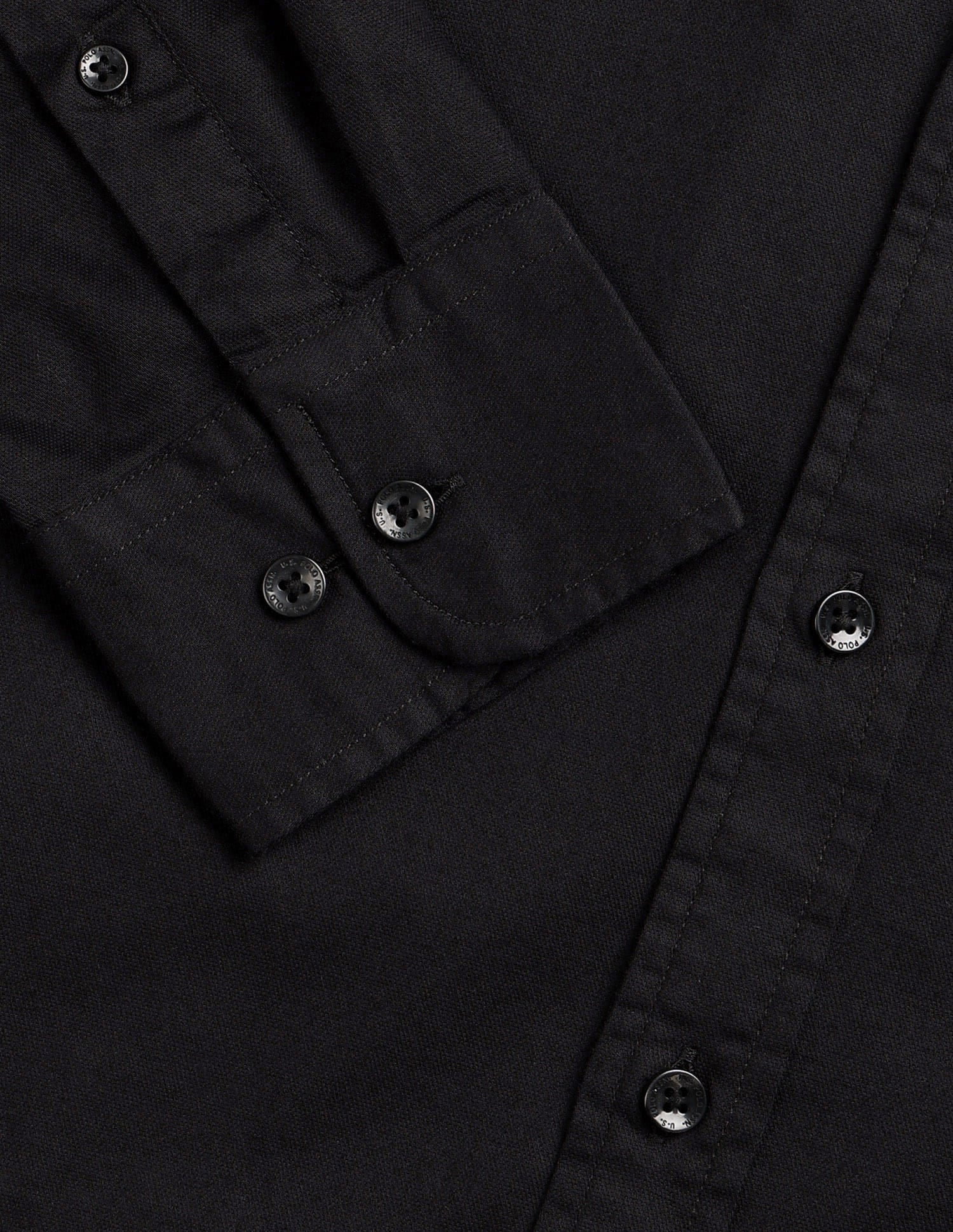 Solid Tailored Fit Shirt Black - U.S. Polo Assn. India | Large