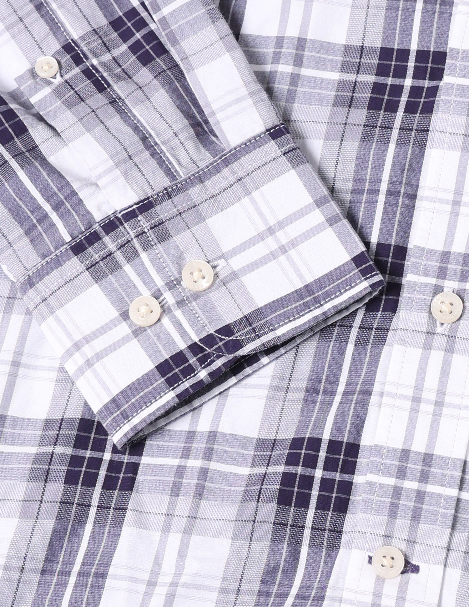 Plaid Tailored Fit Shirt Purple - U.S. Polo Assn. India | Large