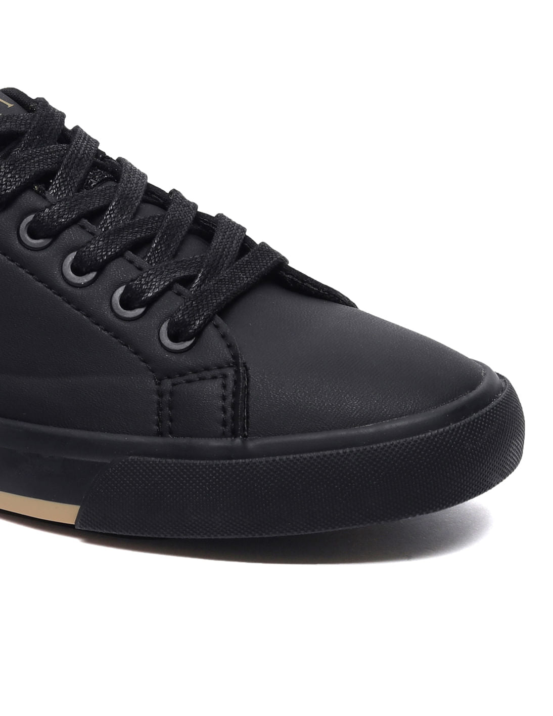 U.S. Polo Assn. Women Beverly 3.0 Solid Brand Logo Printed Sneakers Black - U.S. POLO ASSN. | Large