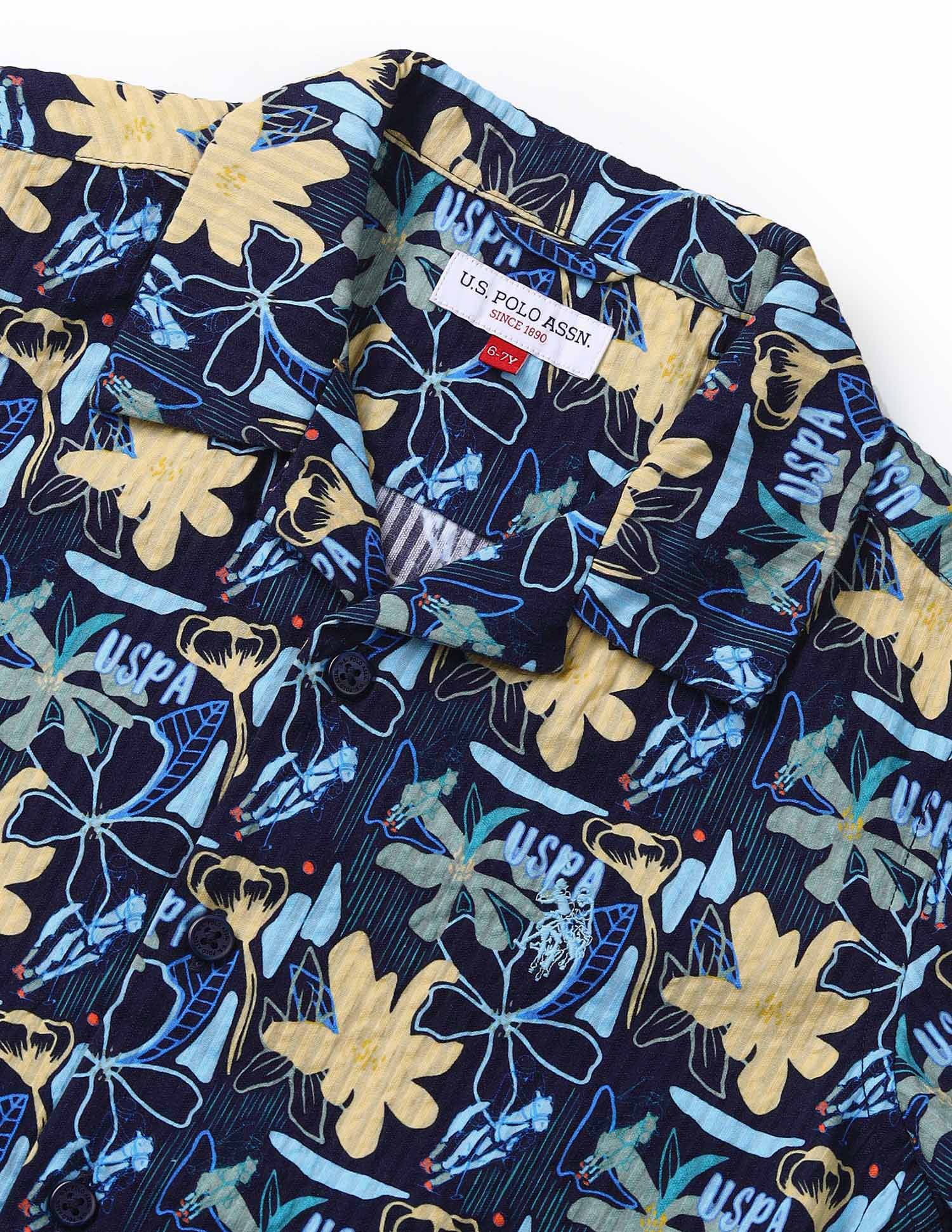 UKSHT1338 NAVY Boys Shirt Navy - U.S. POLO ASSN. | Large