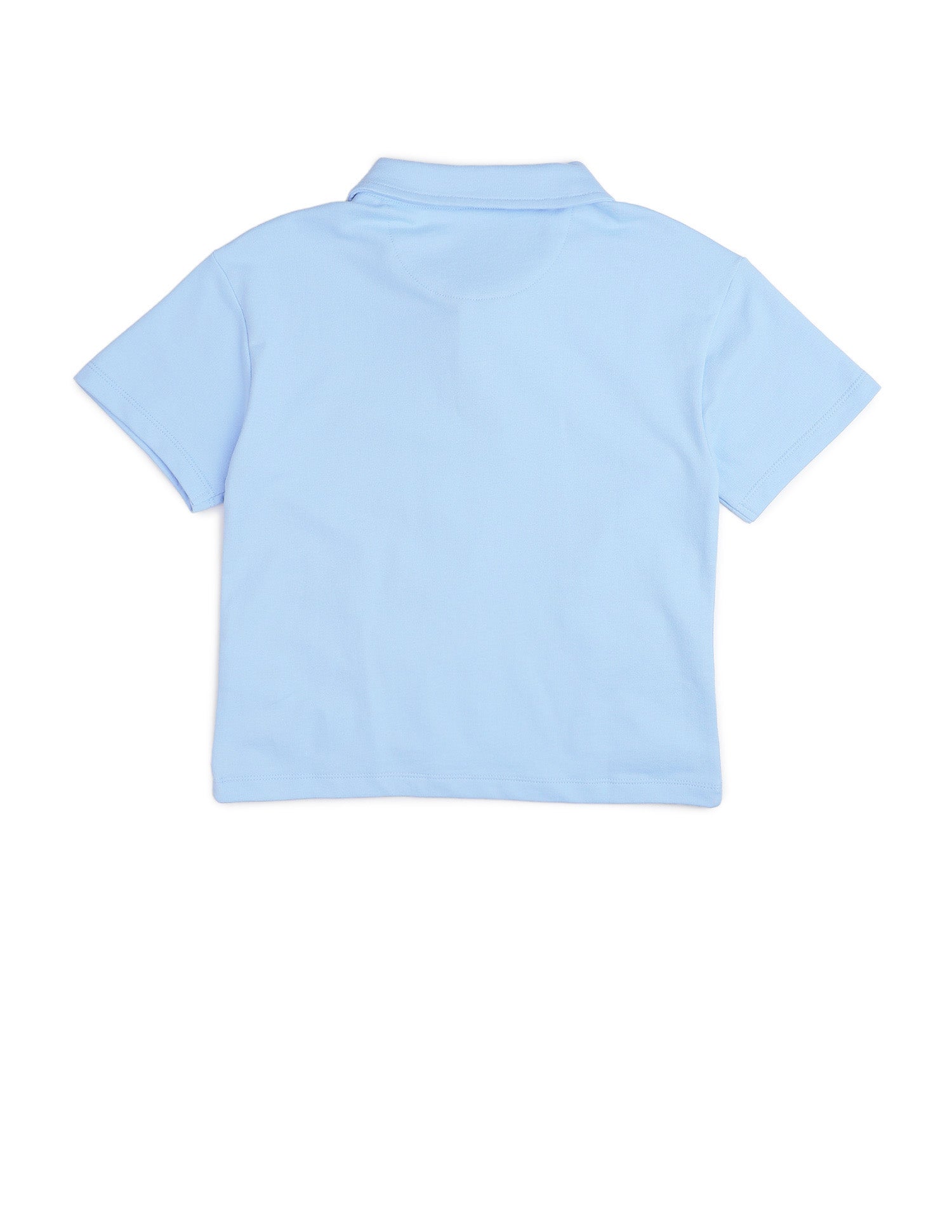 Boys Graphic Printed Boxy Fit Polo Shirt Light Blue - U.S. POLO ASSN. | Large