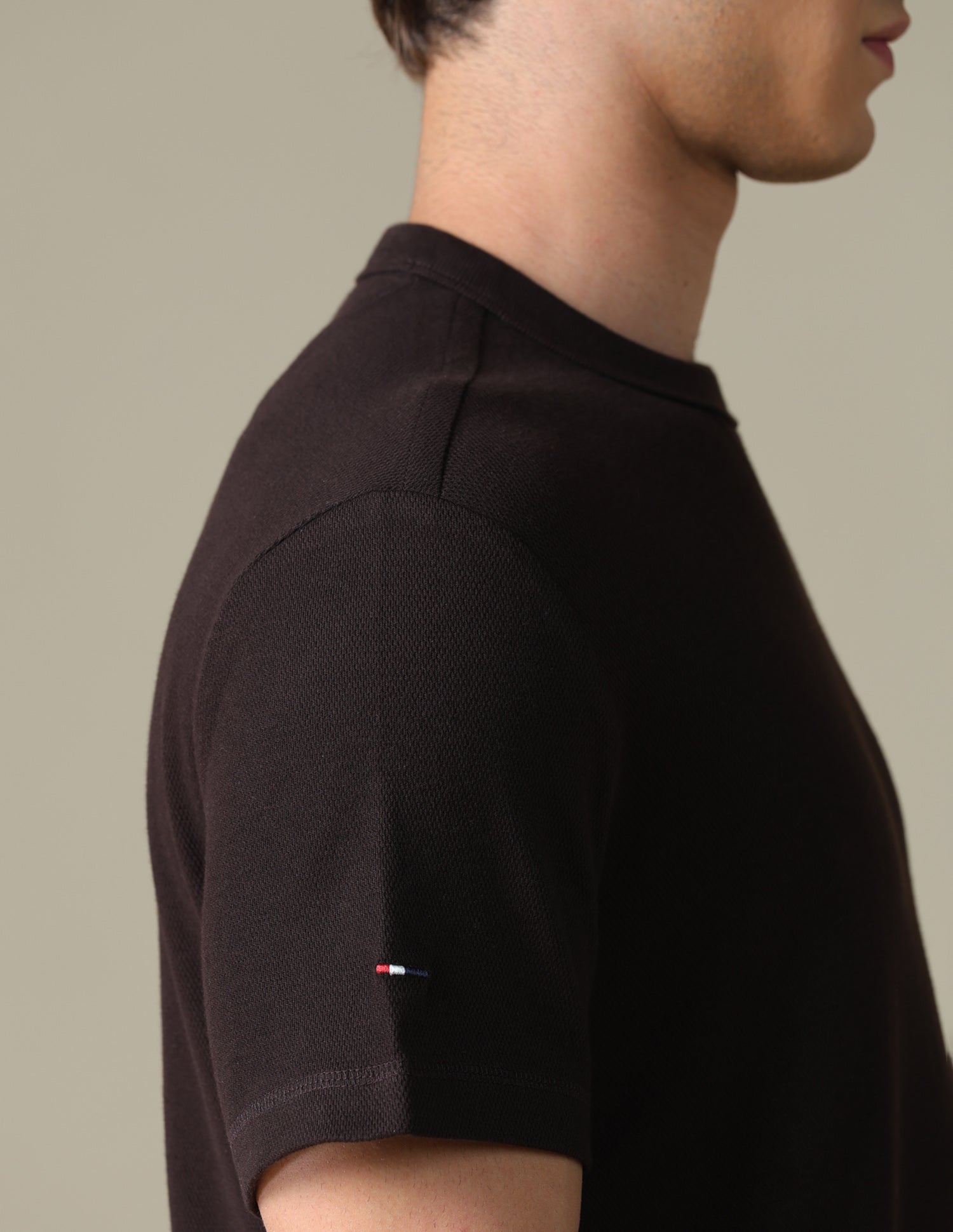 Solid Slim Fit T-Shirt Dark Brown - U.S. Polo Assn. India | Large