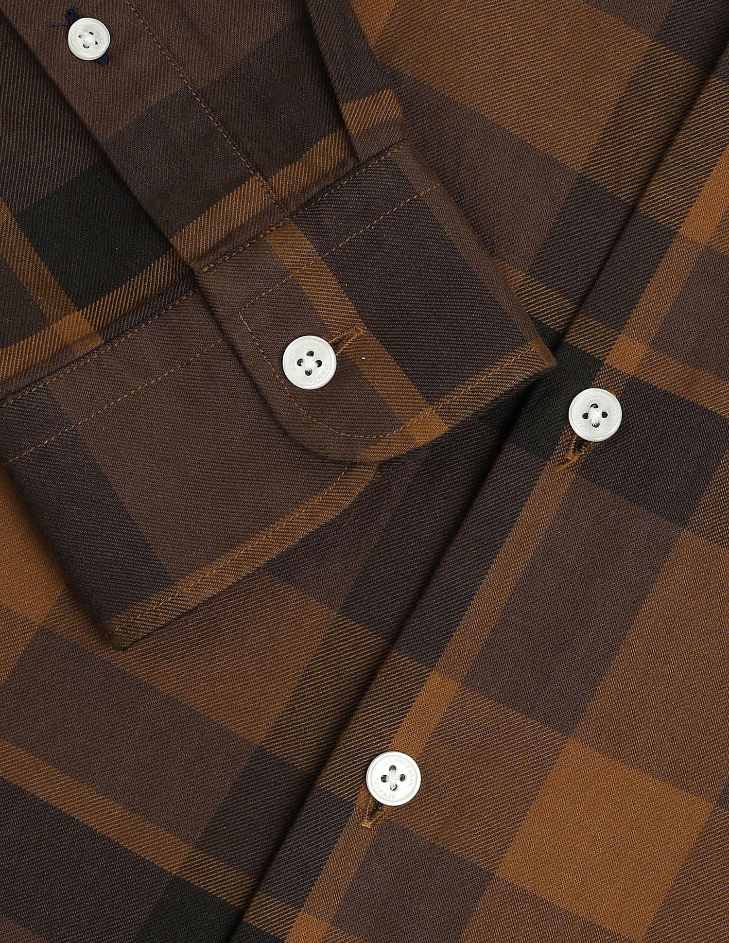 Slim Fit Twill Checked Shirt Khaki - U.S. POLO ASSN. | Large