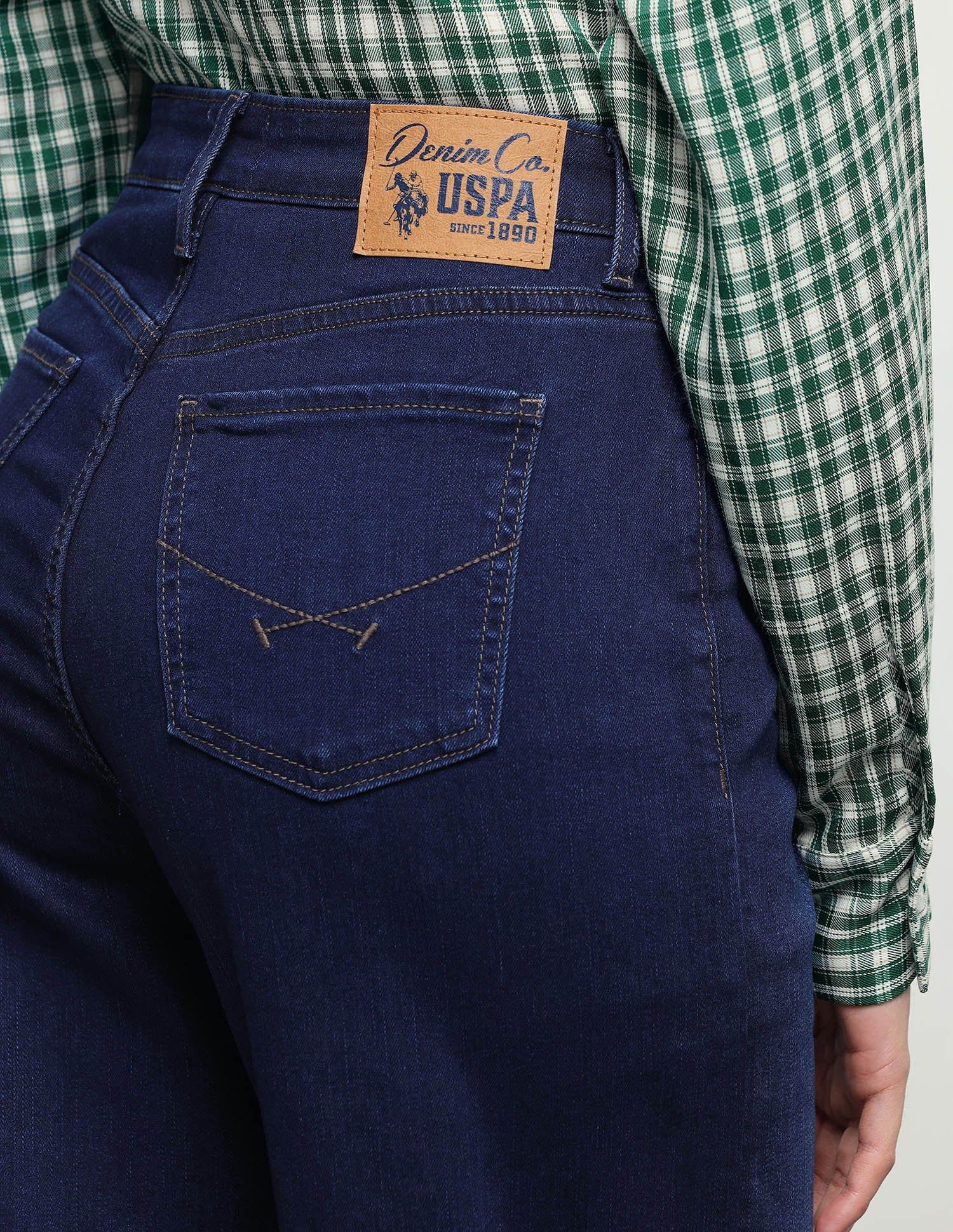Wide Leg Fit Blue Jeans Dark Blue - U.S. Polo Assn. India | Large