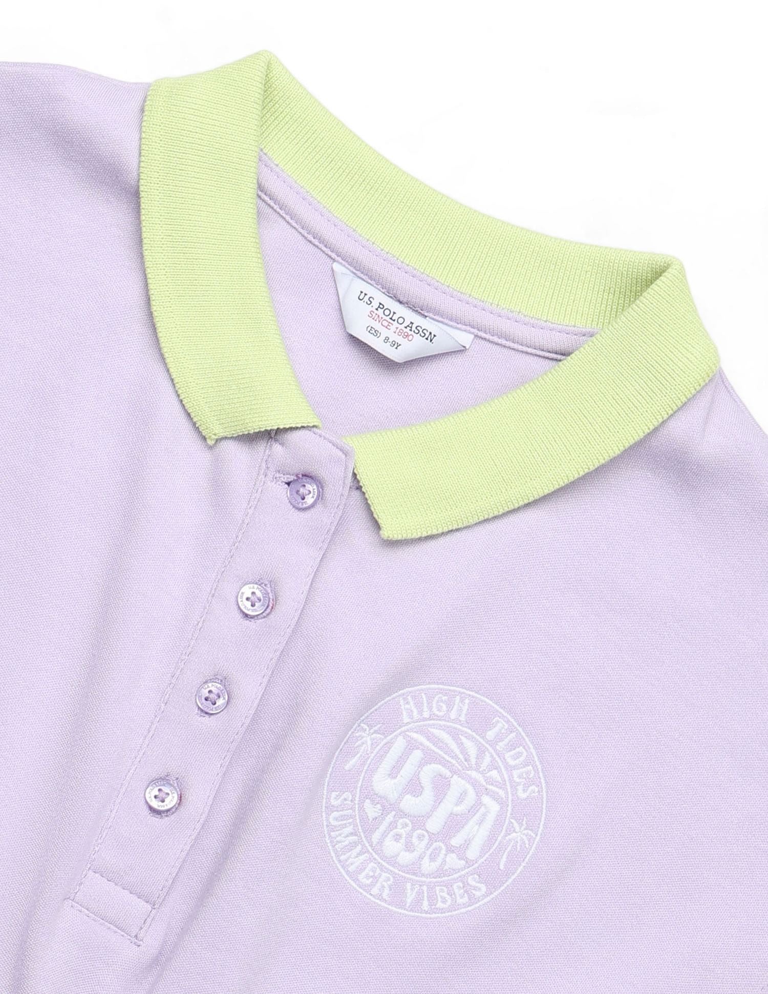 Girls Cinched Waist Polo Dress Light Purple - U.S. POLO ASSN. | Large