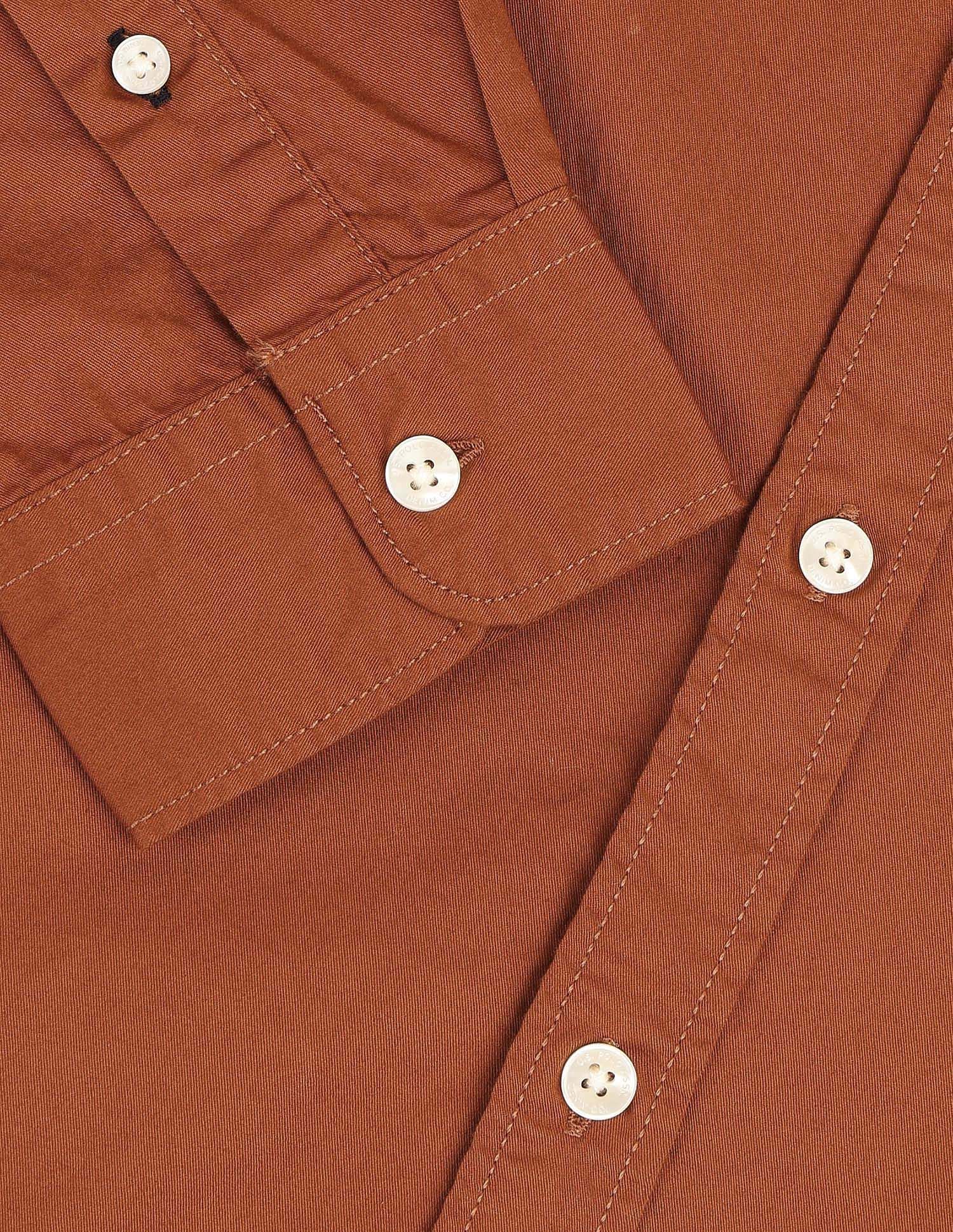 Regular Fit Twill Solid Shirt Rust - U.S. POLO ASSN. | Large